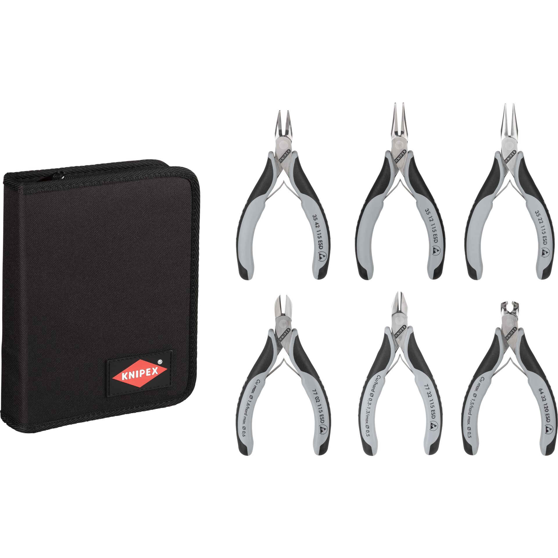 Knipex pinze per elettronica set ESD