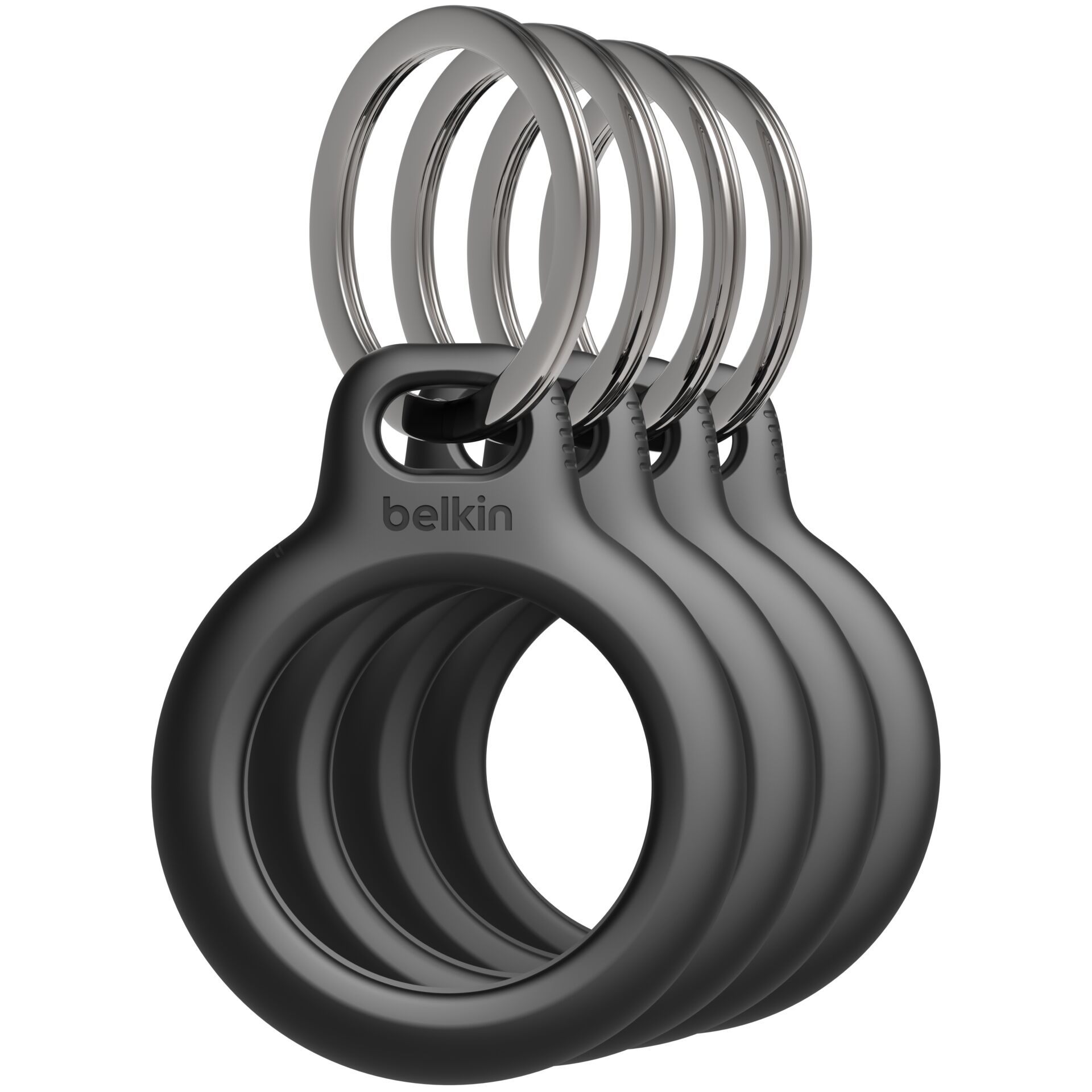 1x4 Belkin Key Ring for Apple AirTag, black MSC001btBK