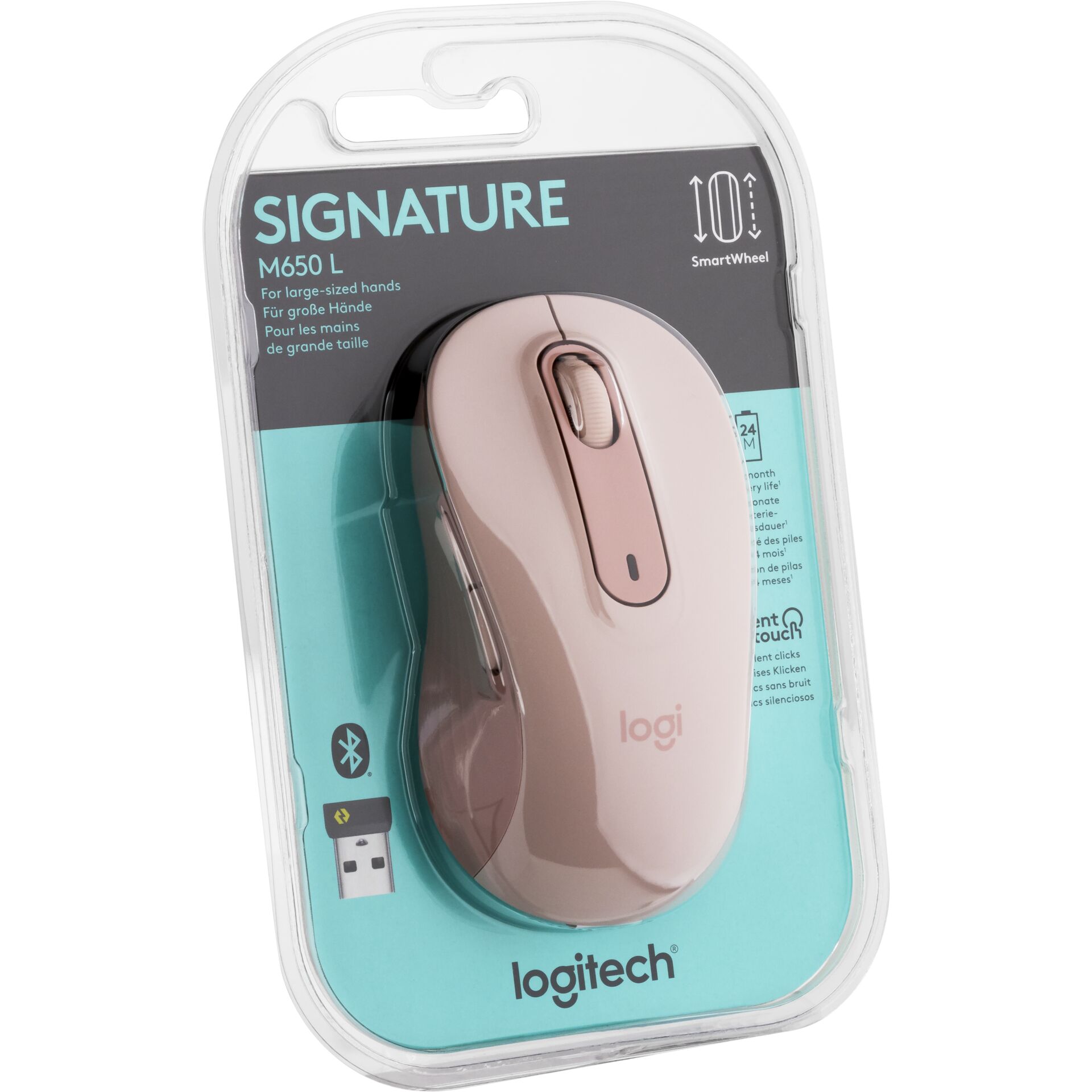 Logitech Signature M650 L rosa