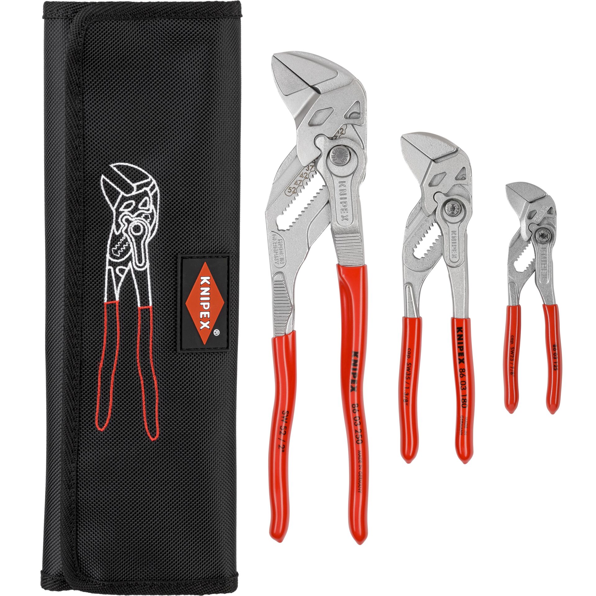 KNIPEX set pinza chiave, 3 pezzi