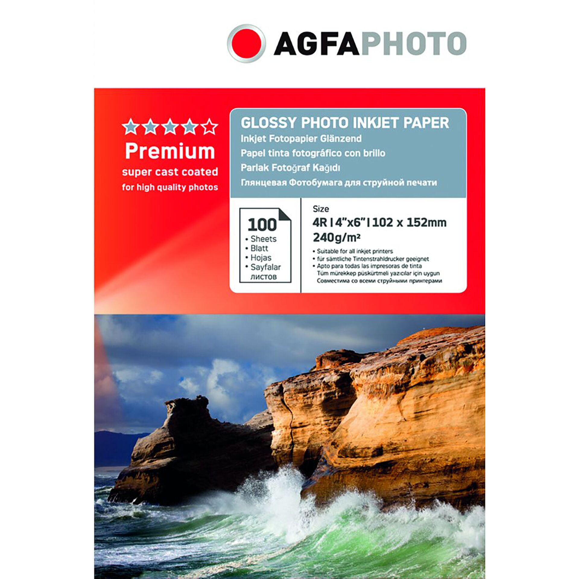AgfaPhoto Premium Photo lucido carta 240 g 10x15 cm 100 fogl