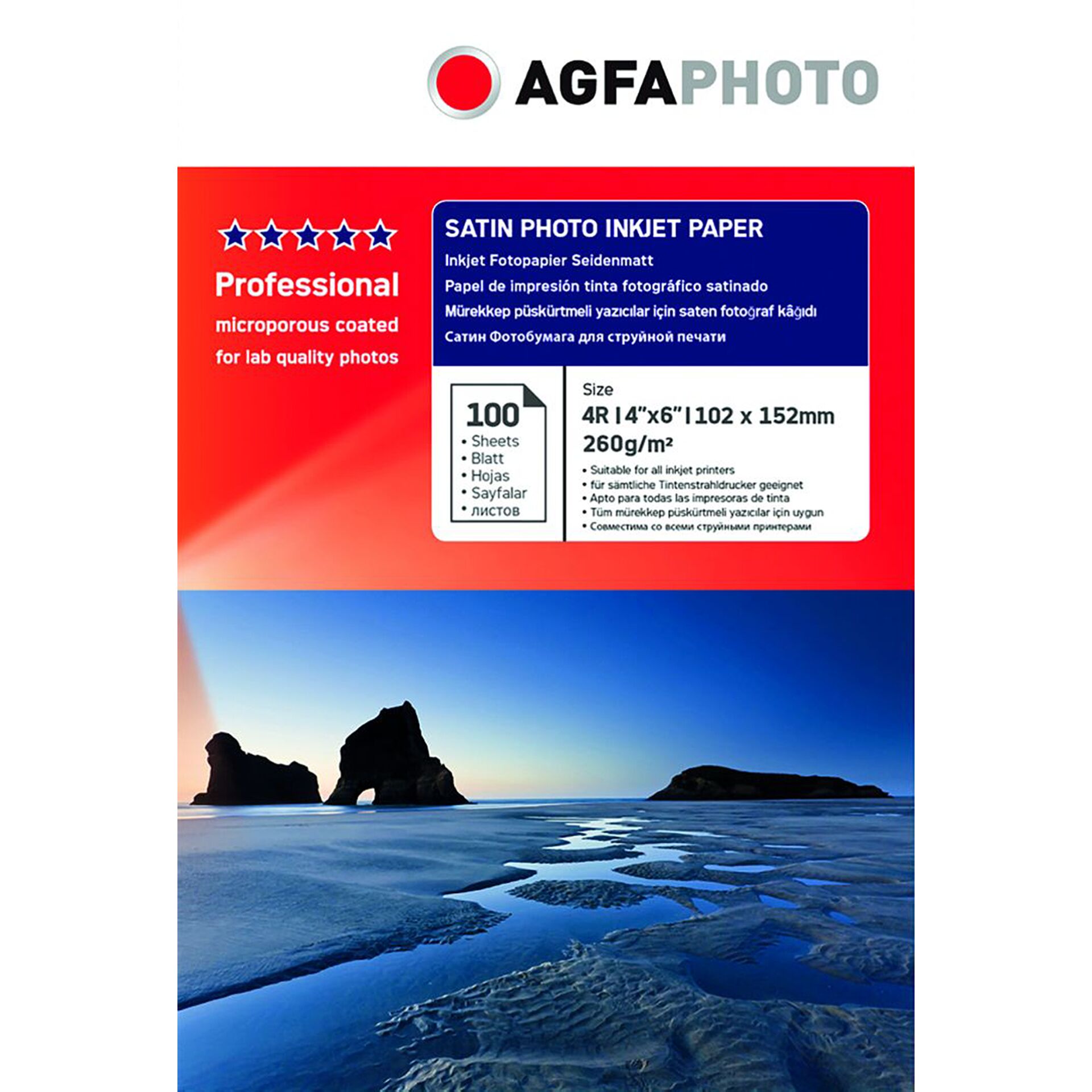 AgfaPhoto Professional Photo carta 260 g satin. 10x15 100 f.