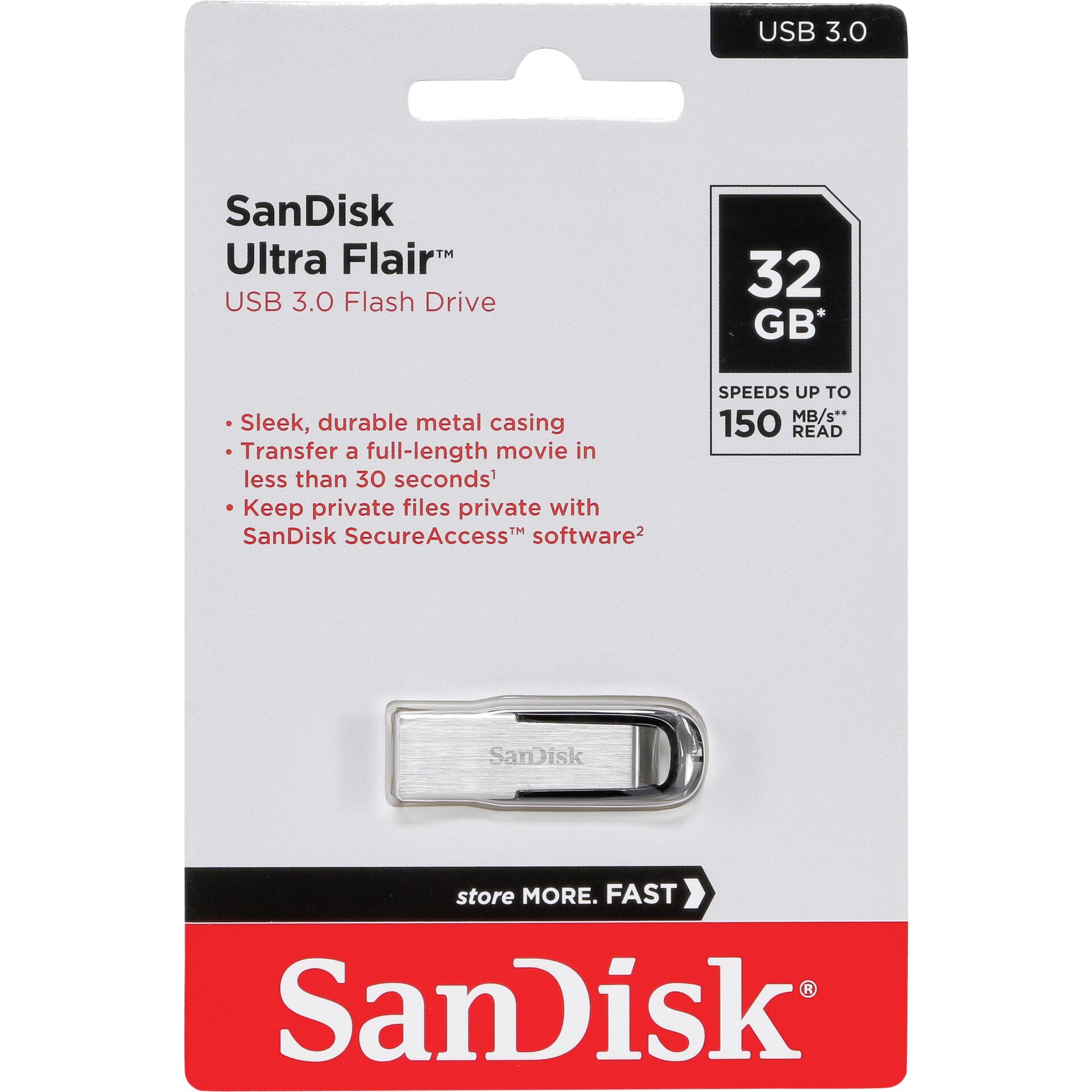 SanDisk Cruzer Ultra Flair  32GB USB 3.0 150MB/s  SDCZ73-032