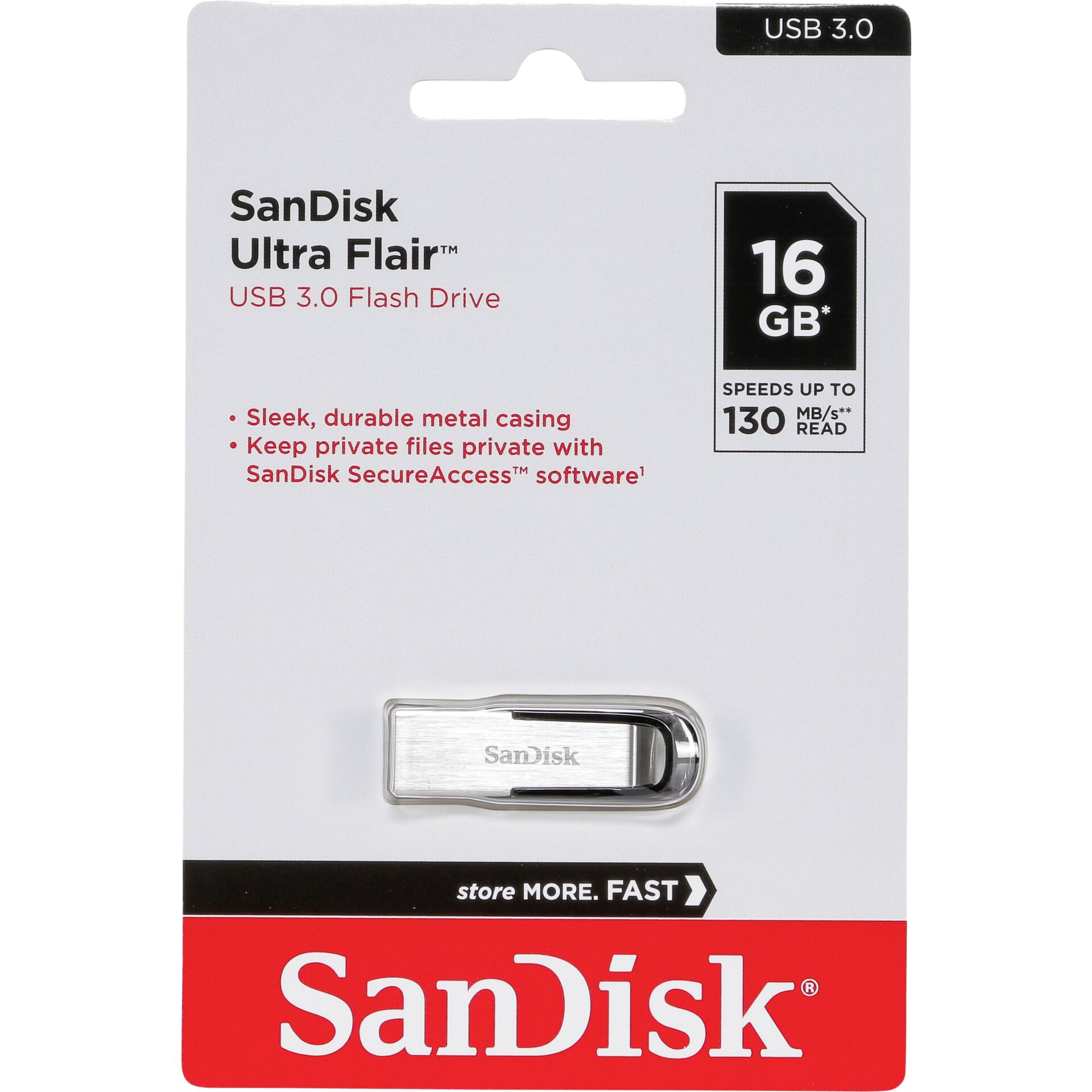 SanDisk Cruzer Ultra Flair  16GB USB 3.0 130MB/s  SDCZ73-016