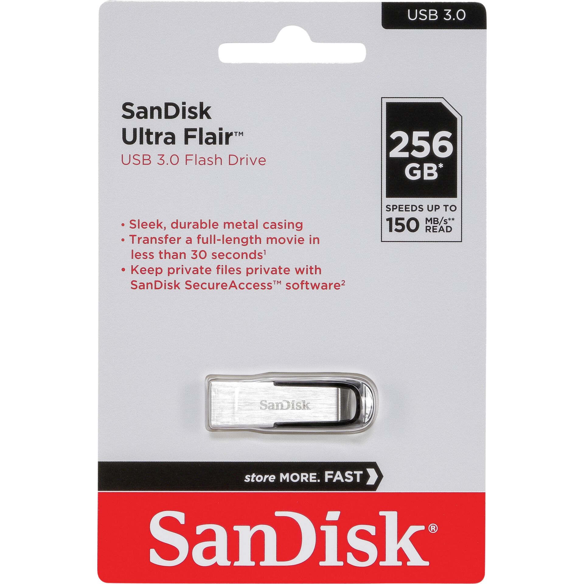 SanDisk Cruzer Ultra Flair 256GB USB 3.0 150MB/s  SDCZ73-256