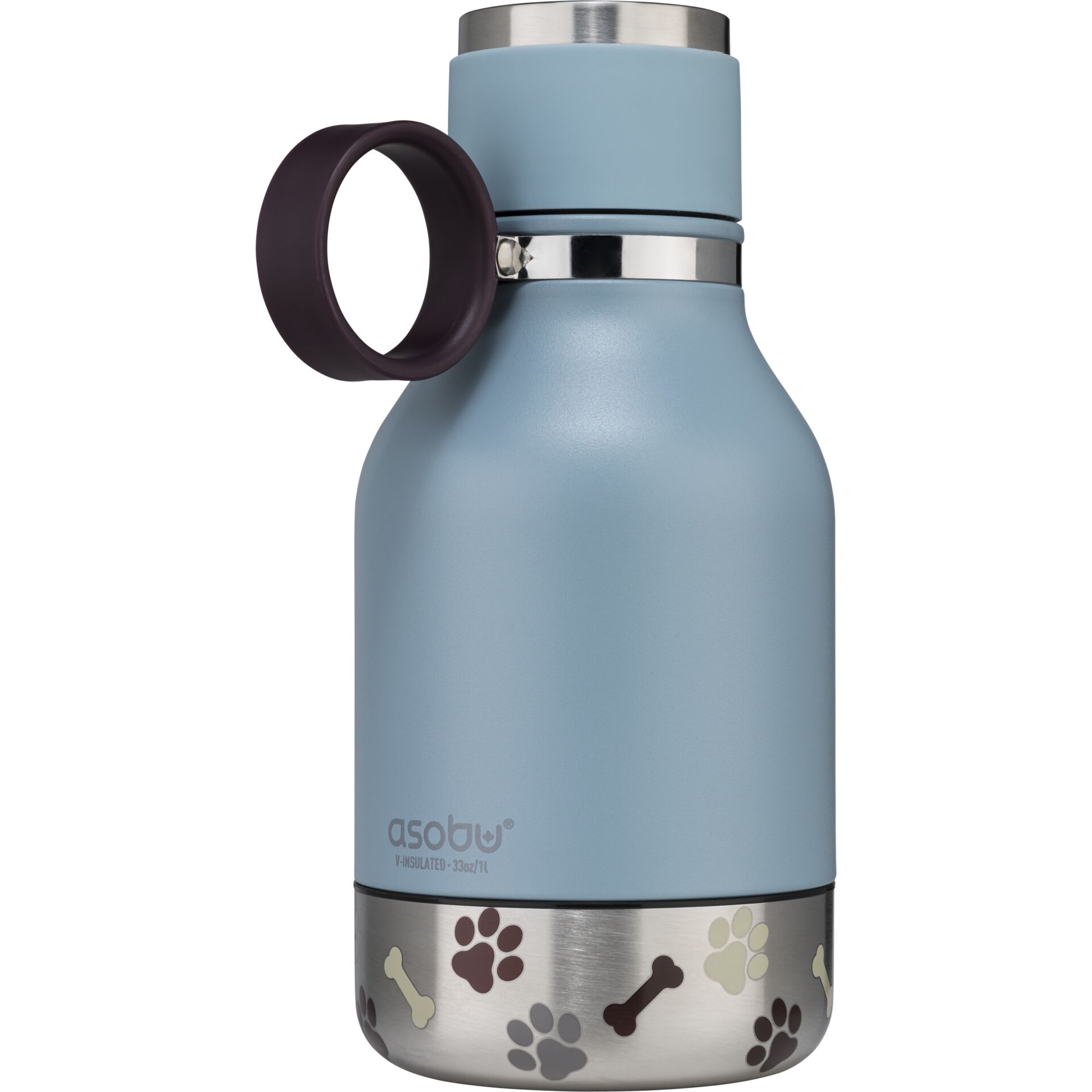 Asobu Dog Bowl bottiglia blu, 0.975 L