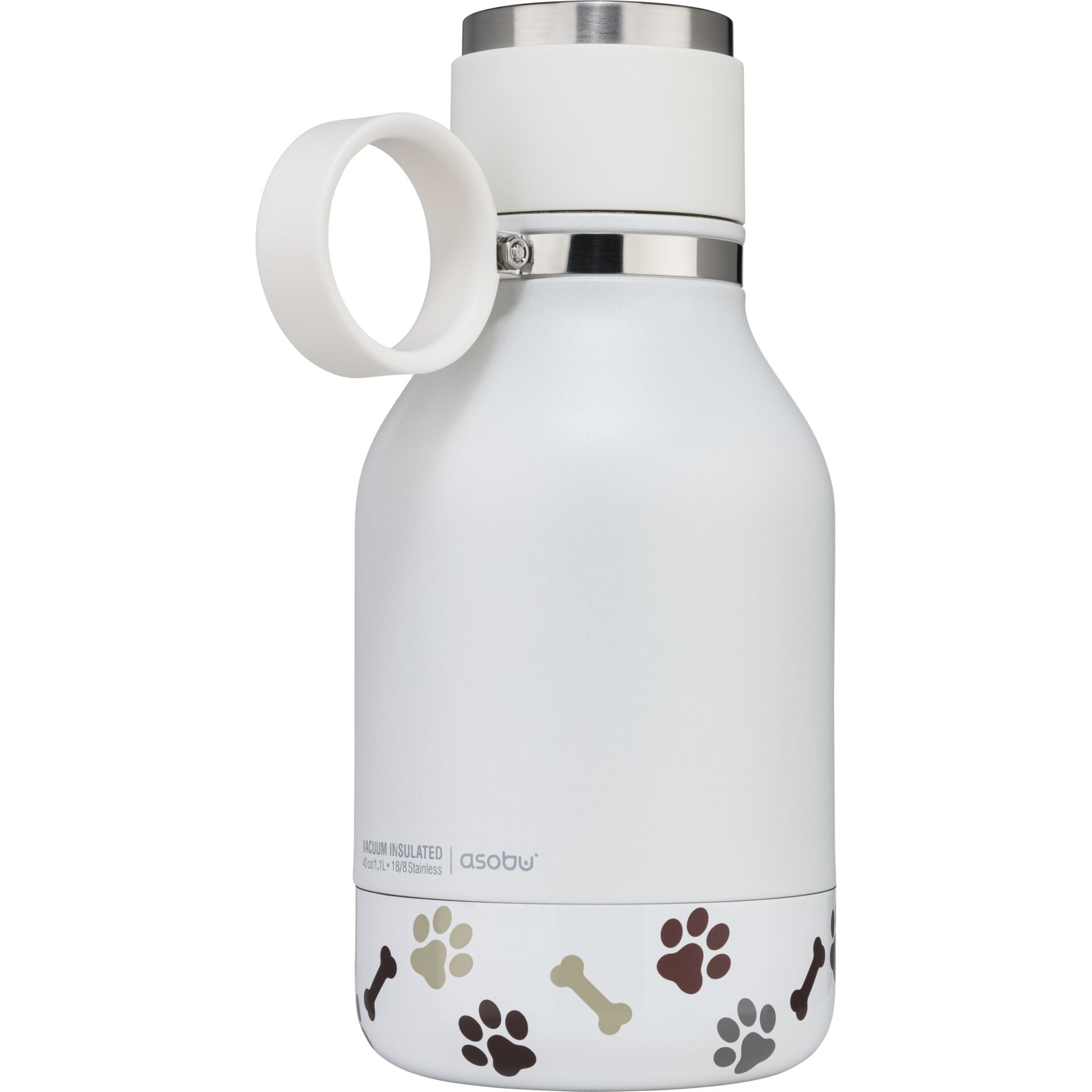 Asobu Dog Bowl bottiglia bianco, 0.975 L