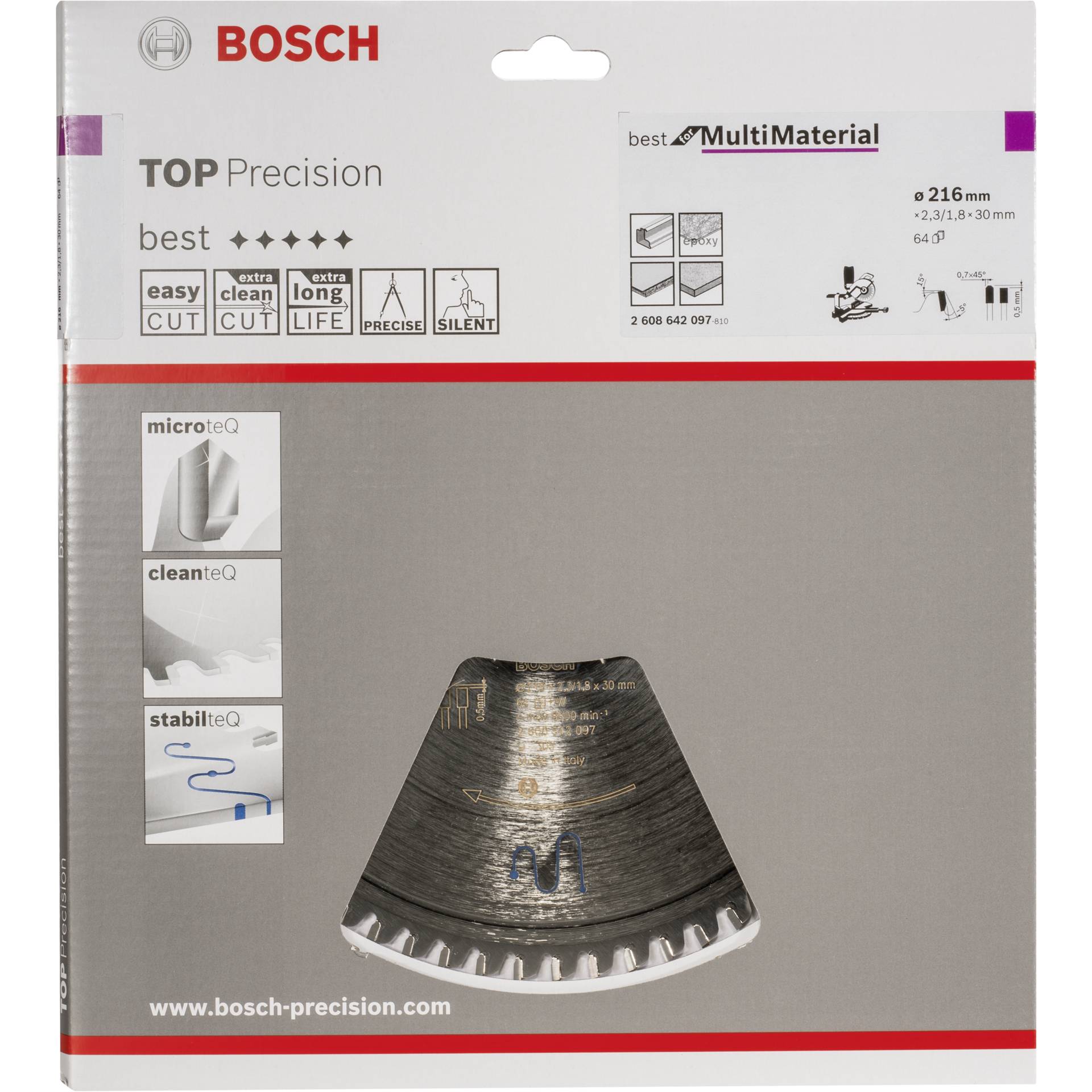 Bosch lama per sega circolare BS MU B 216x30-64