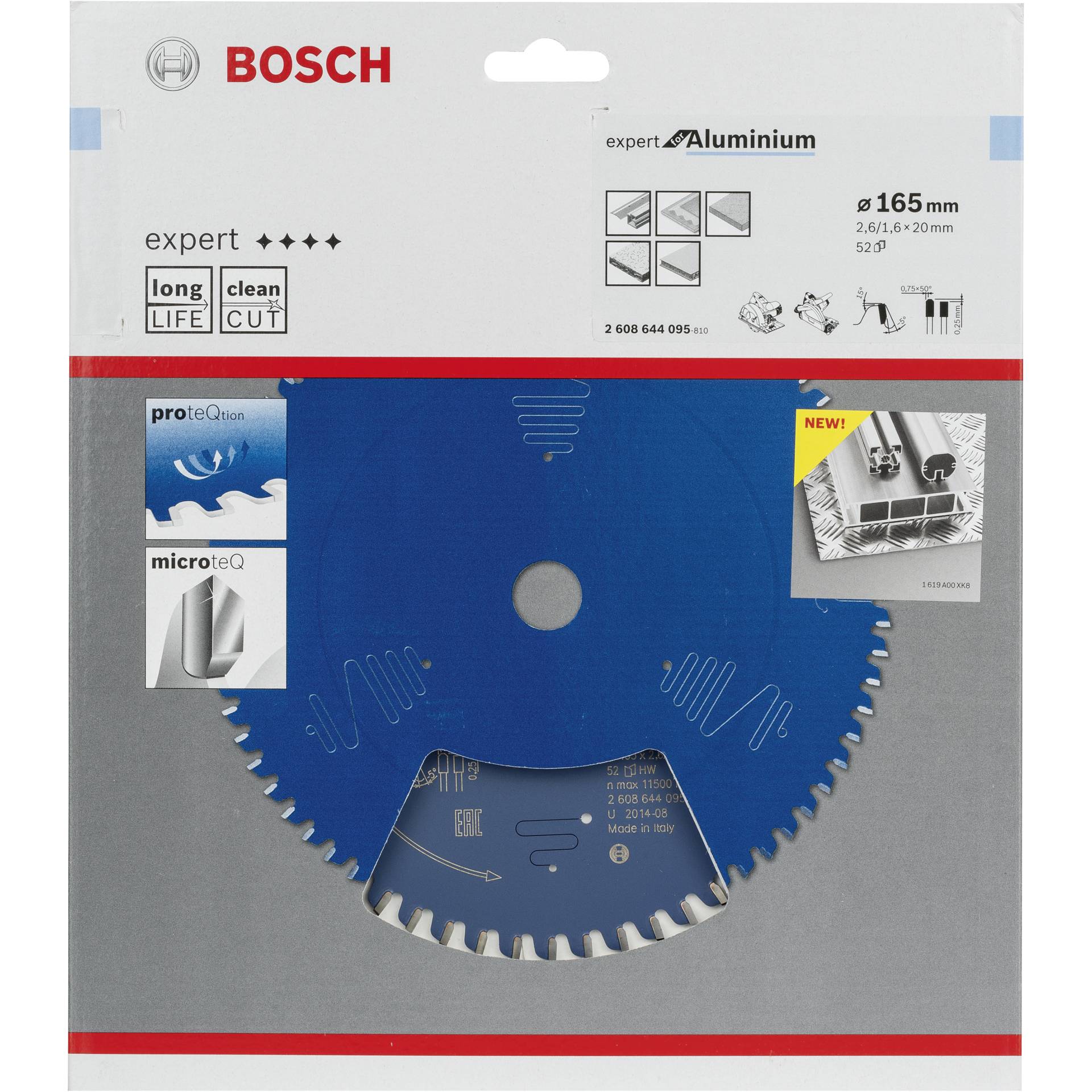 Bosch lama per sega circolare EX AL H 165x20-52