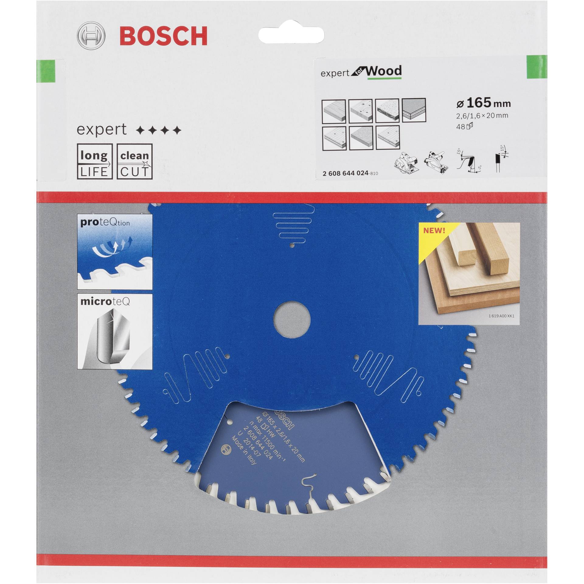 Bosch lama per sega circolare EX WO H 165x20-48