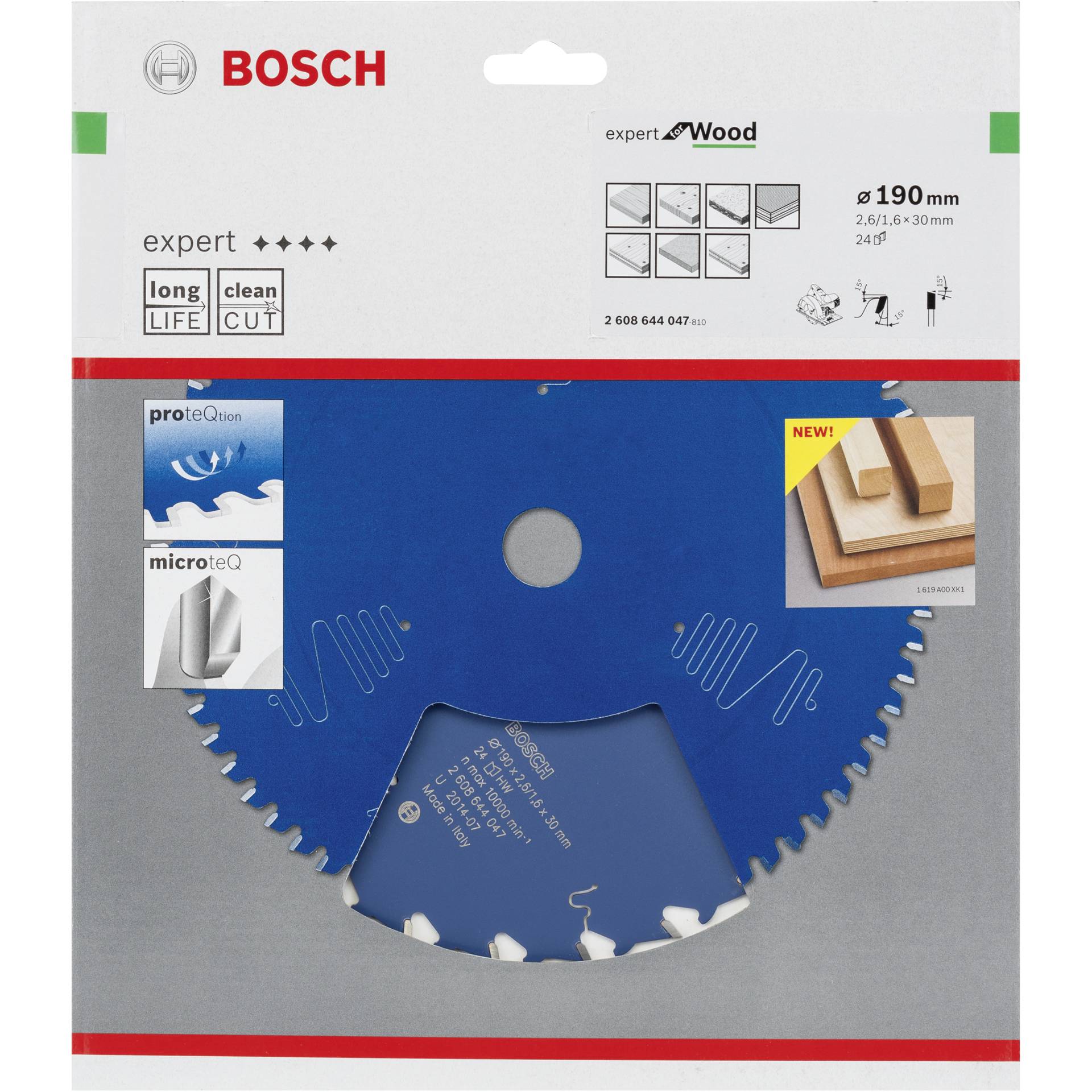 Bosch lama per sega circolare EX WO H 190x30-24