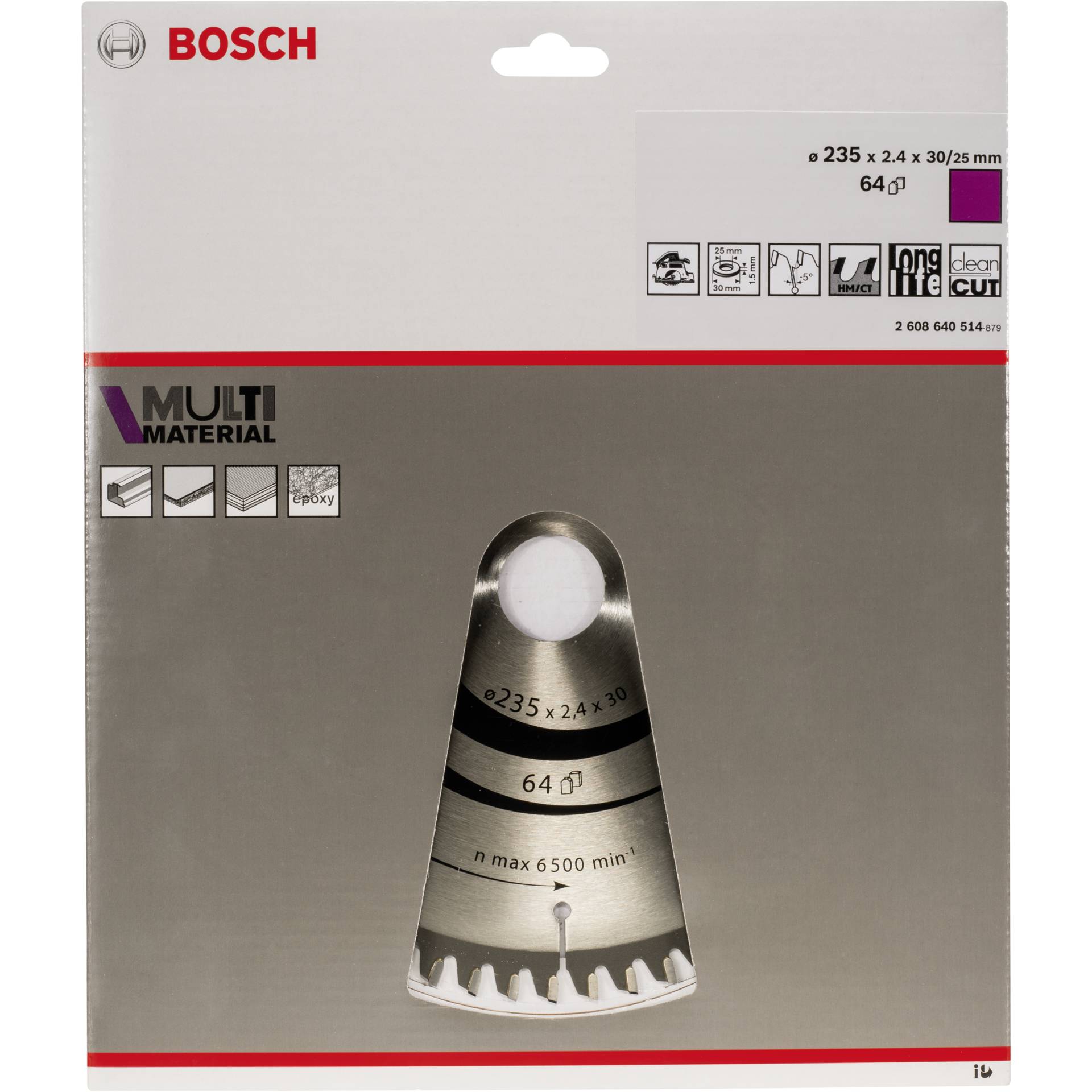 Bosch lama per sega circolare MM MU H 235x30-64