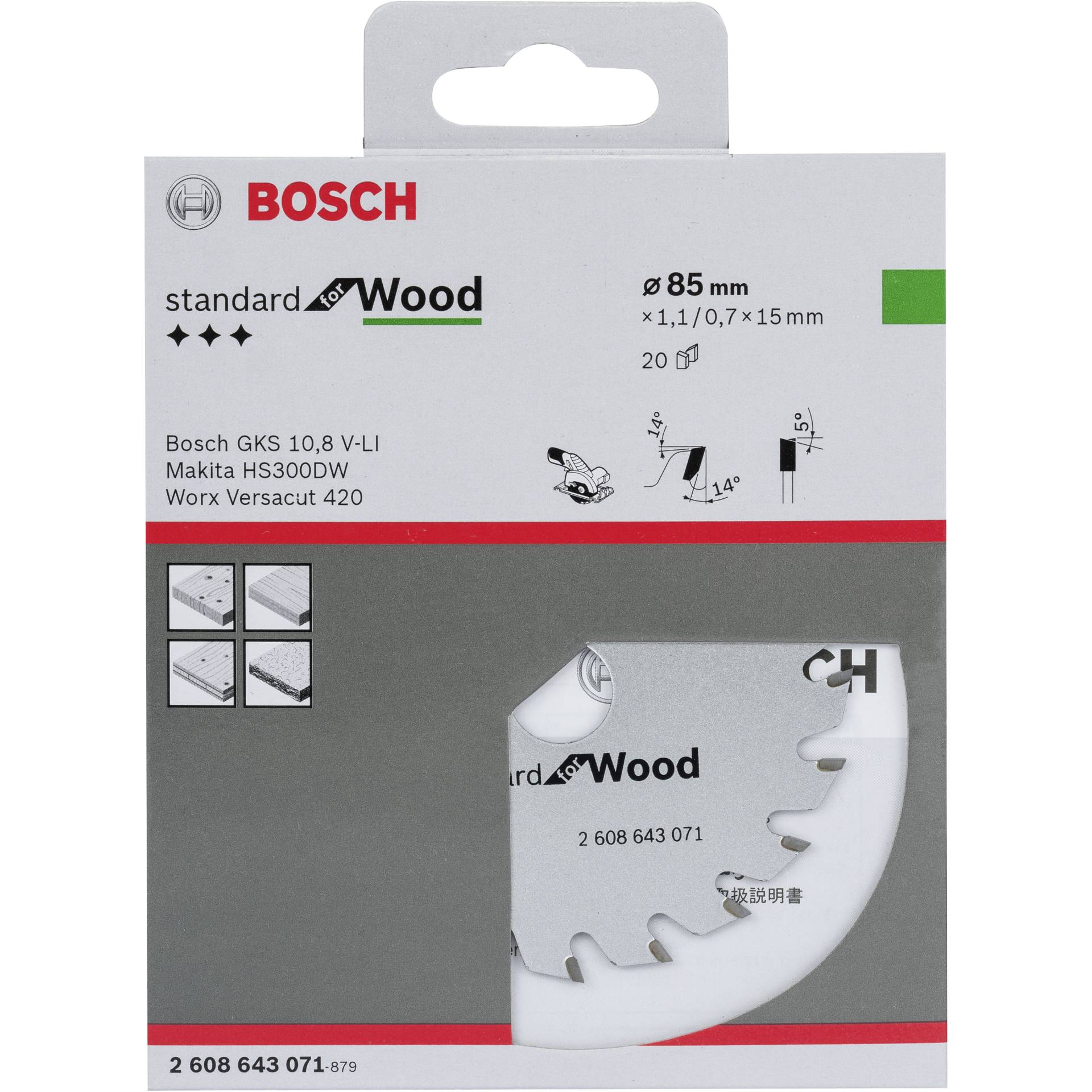 Bosch lama per sega circolare ST WO H 85x15-20