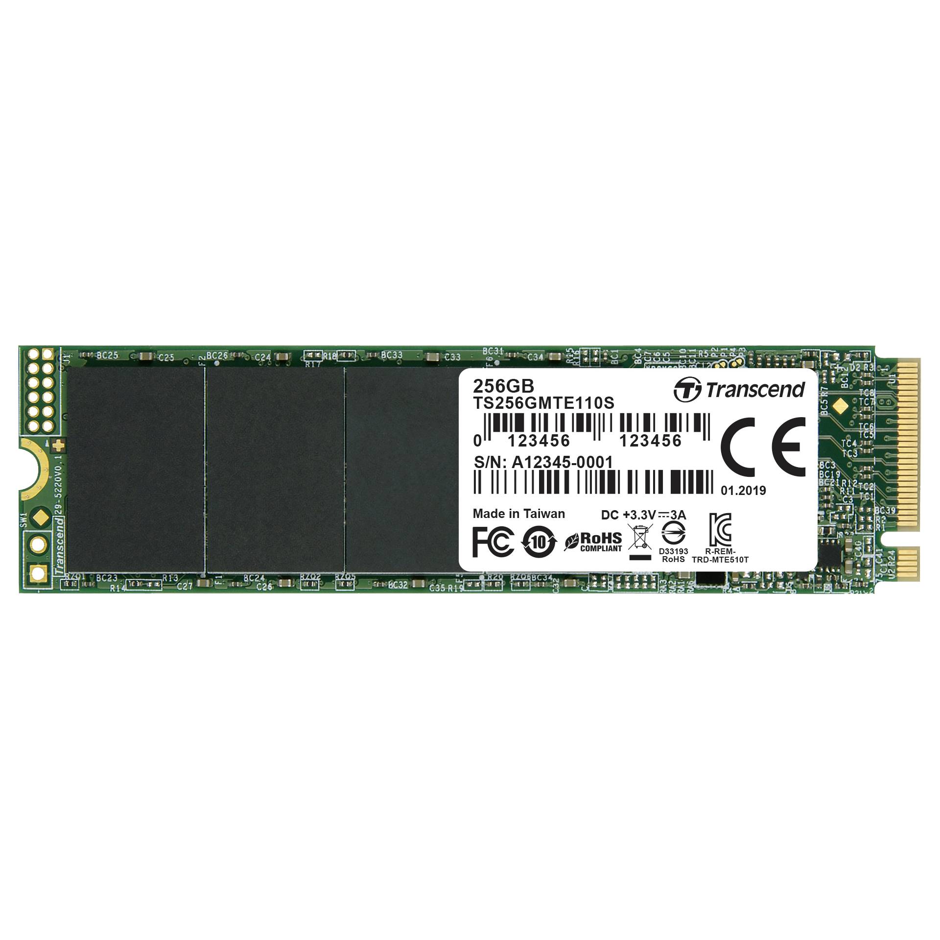 Transcend SSD MTE110S      256GB NVMe PCIe Gen3 x4