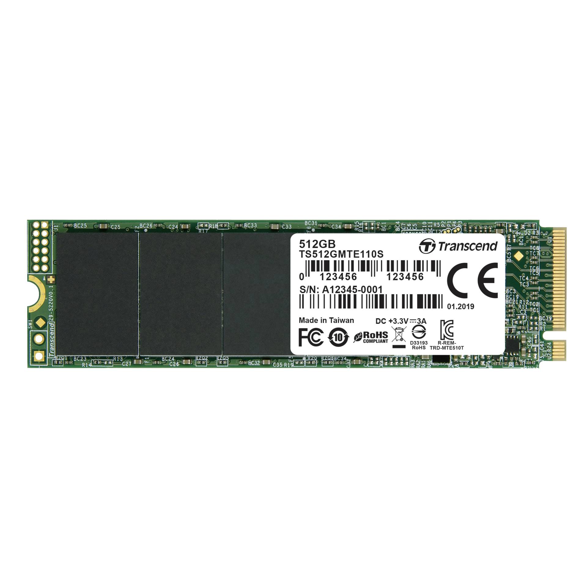 Transcend SSD MTE110S      512GB NVMe PCIe Gen3 x4