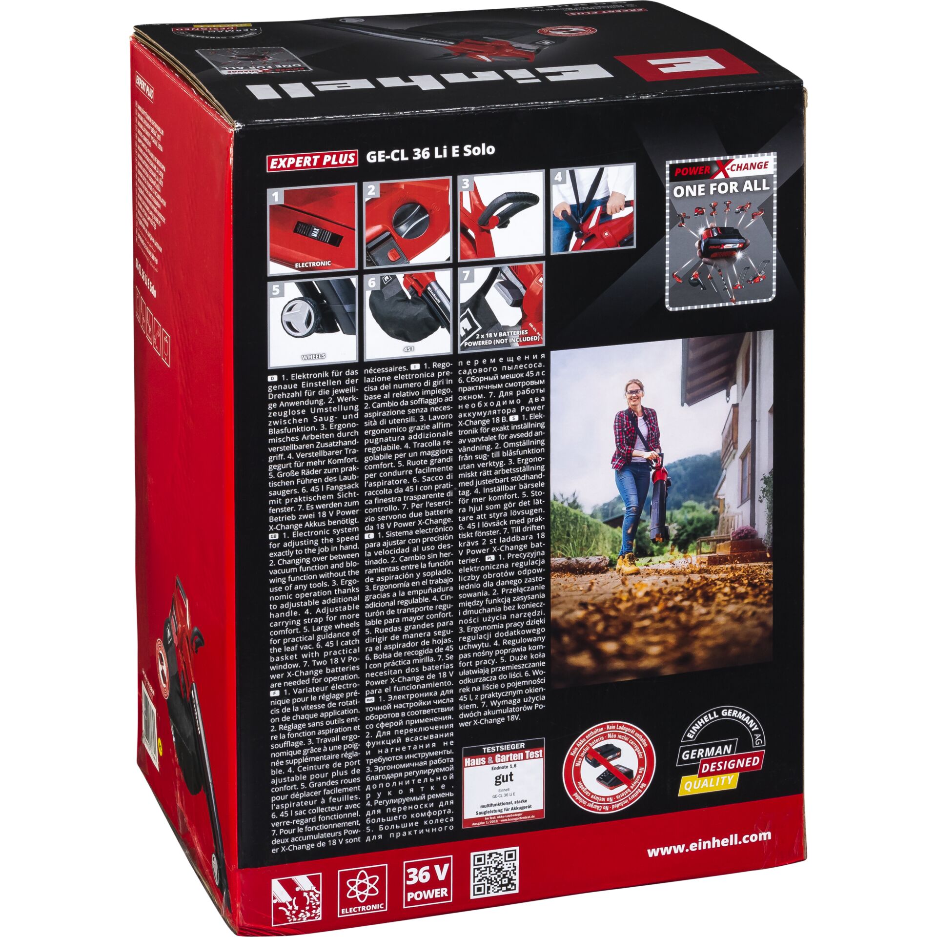 Einhell GE-CL 36 Li aspiratore foglie a batteria