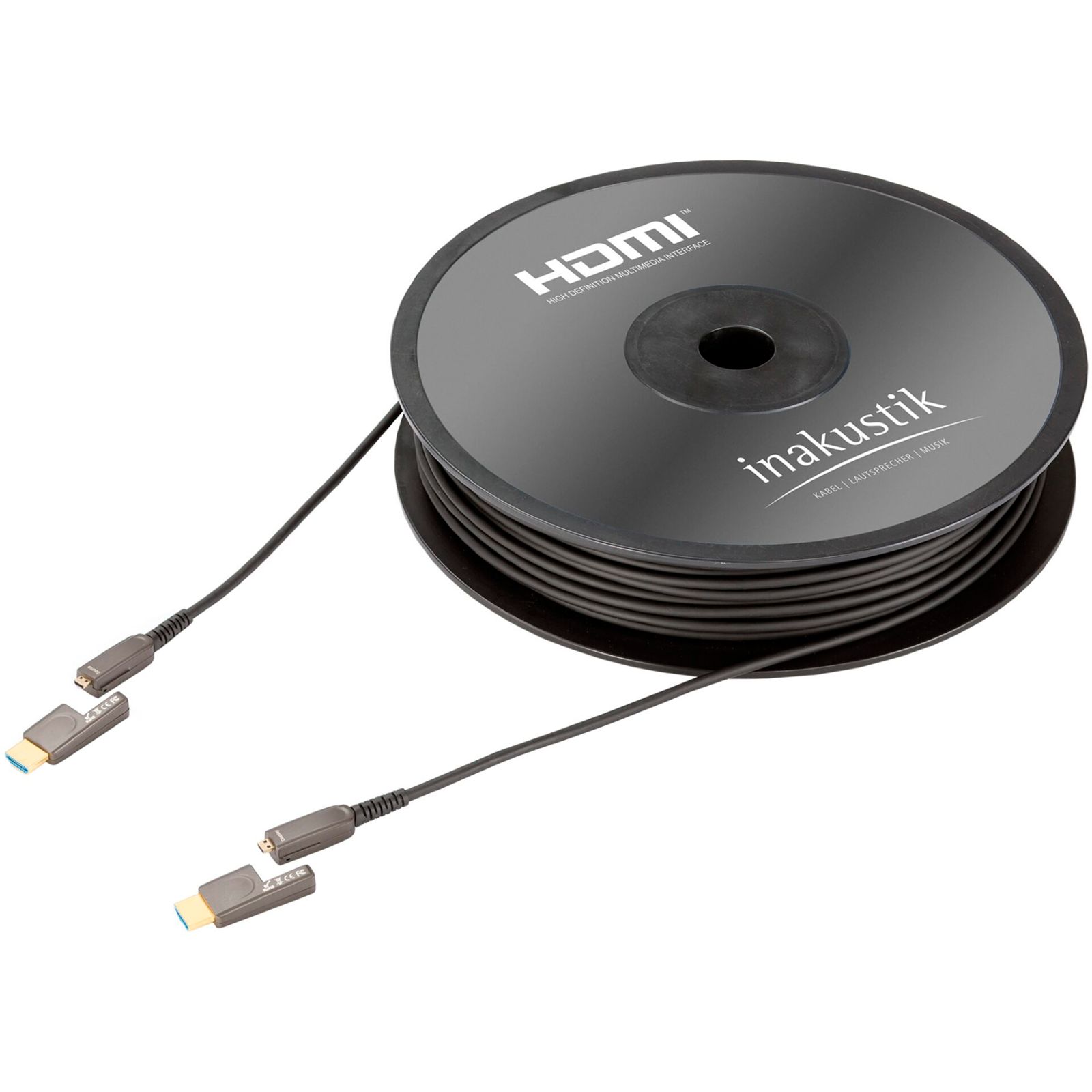 in-akustik Profi HDMI-Micro 2.0b LWL Cable Typ DA 24 Gbps 1