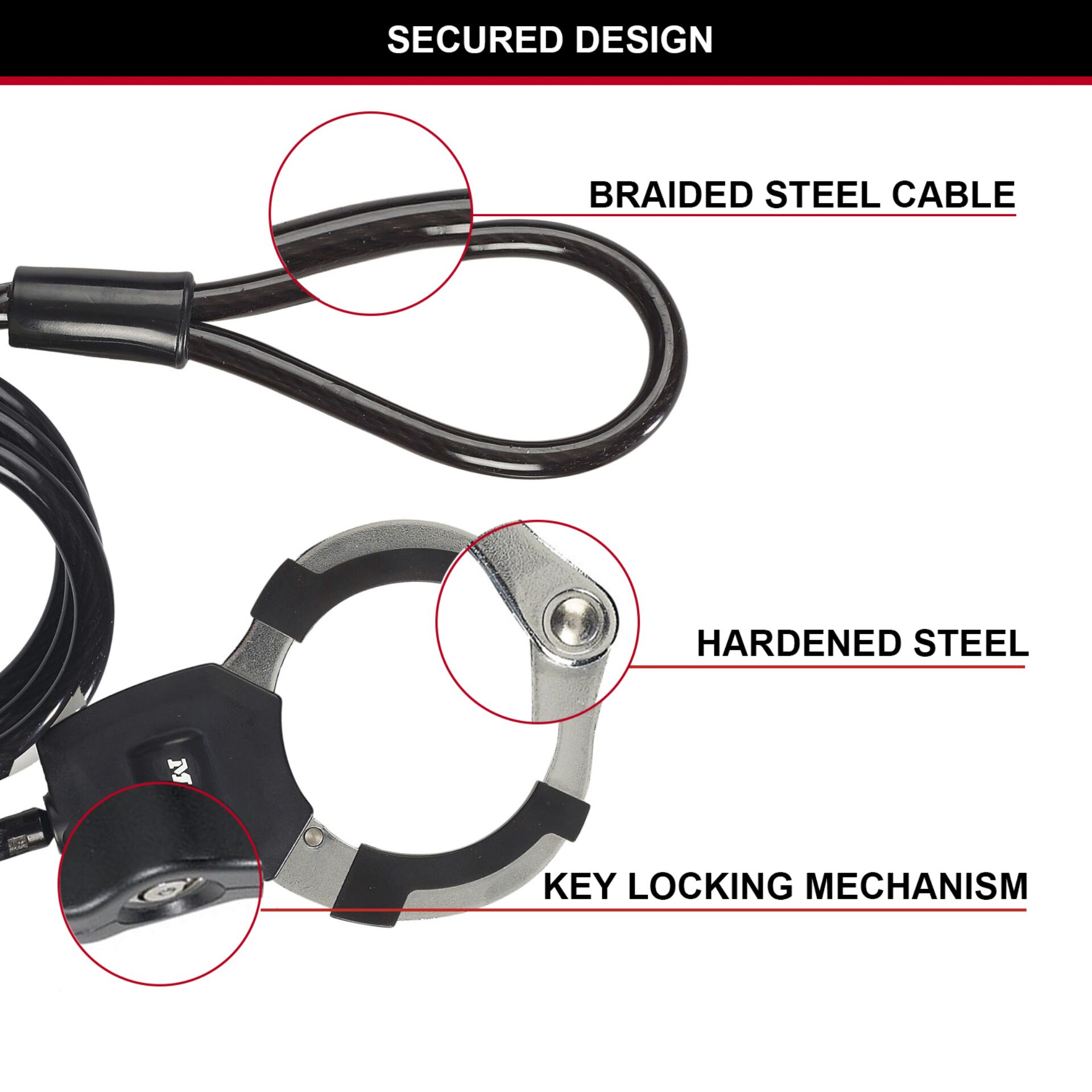 Master Lock lucchetto a manette Street Cuff 8275EURDPROBLK