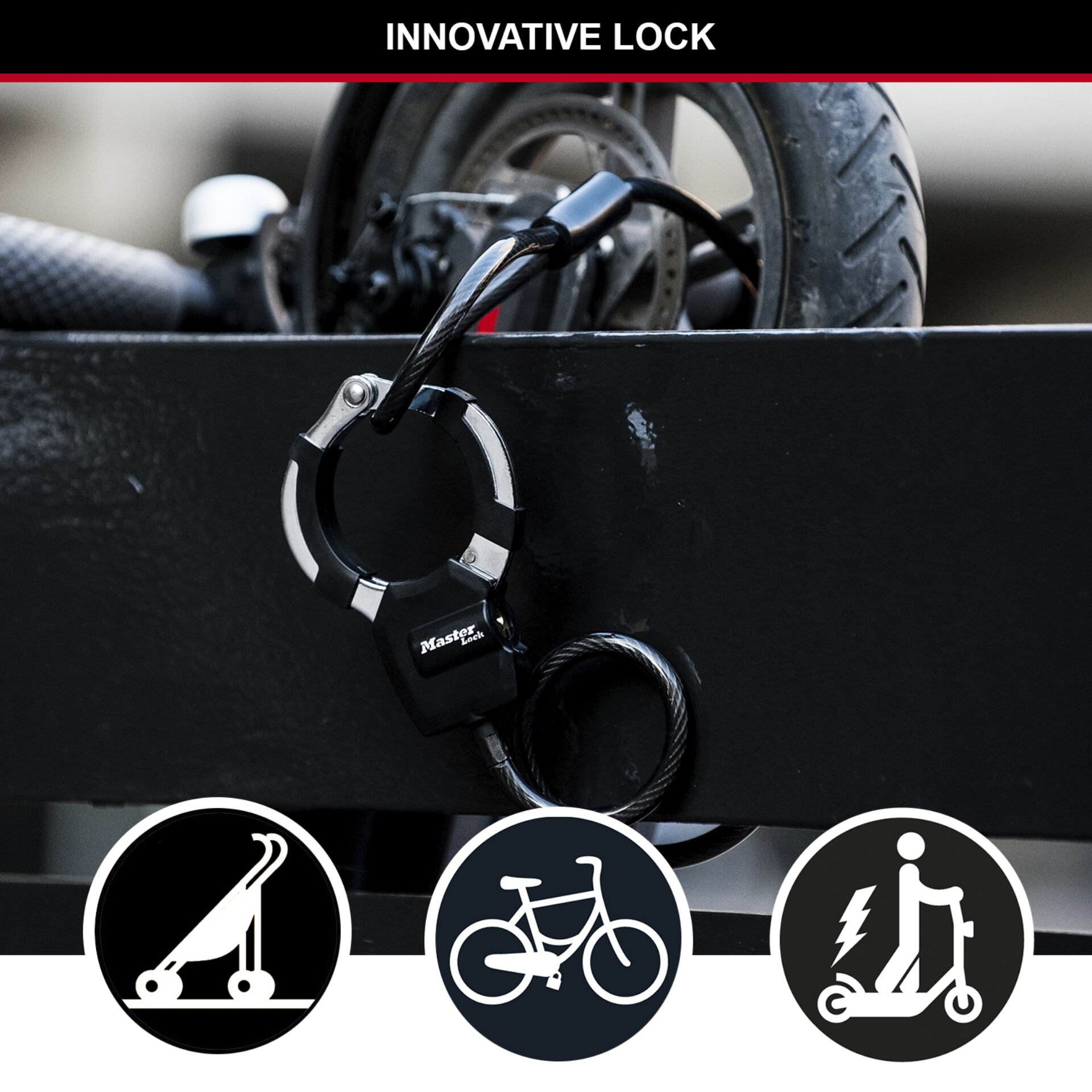 Master Lock lucchetto a manette Street Cuff 8275EURDPROBLK