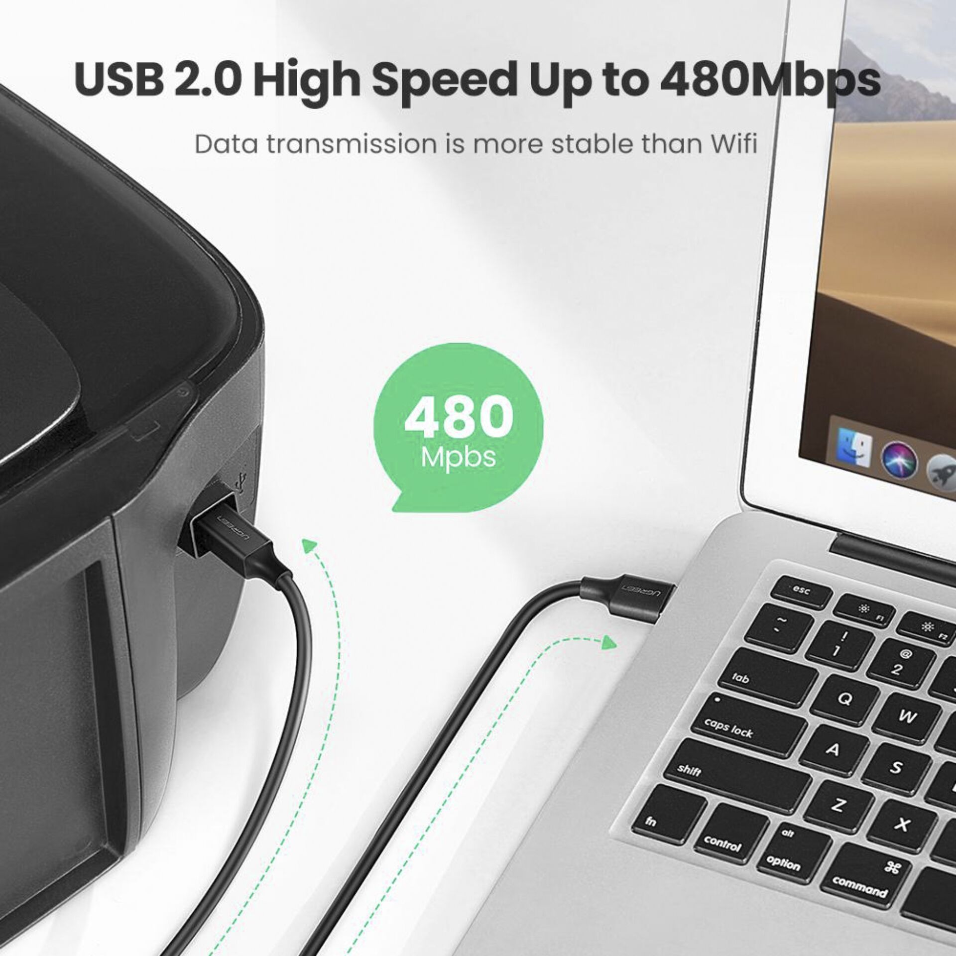 UGREEN USB-A To BM Print Cable 1,5m