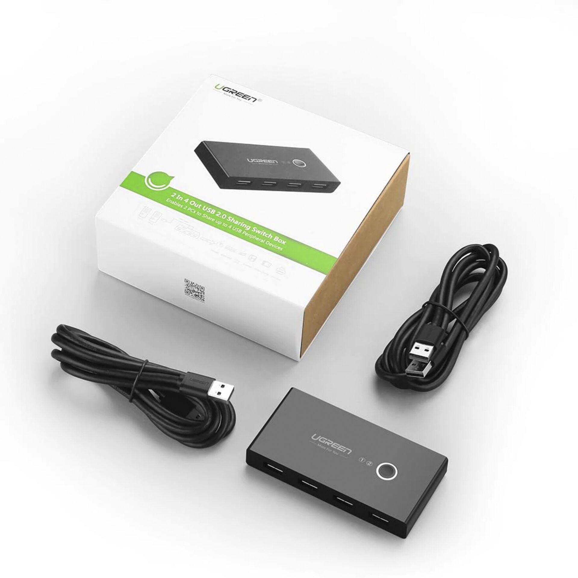 UGREEN USB 2x4 Sharing Switch Selector Black