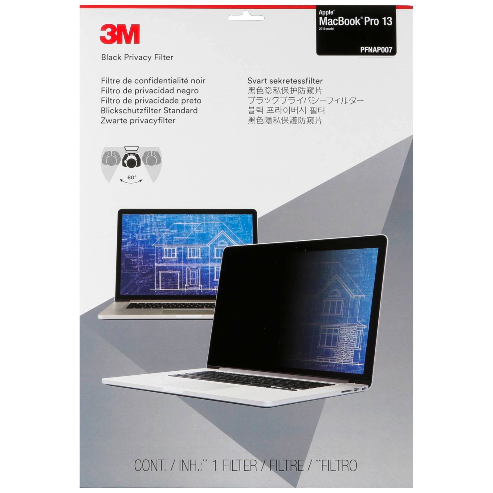 3M PFNAP007 filtro privacy per Apple MacBook Pro 13  (2016)