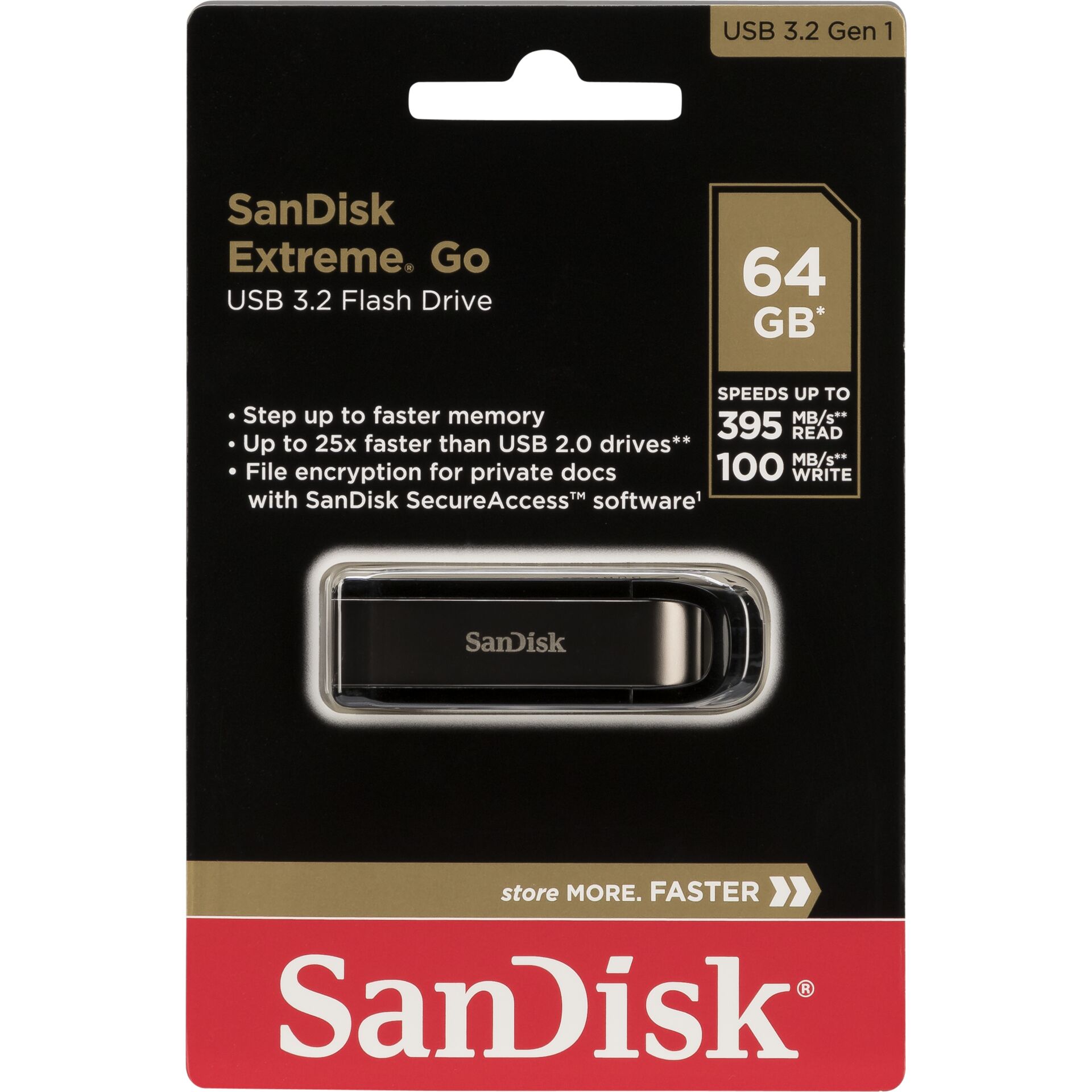 SanDisk Cruzer Extreme GO   64GB USB 3.2         SDCZ810-064