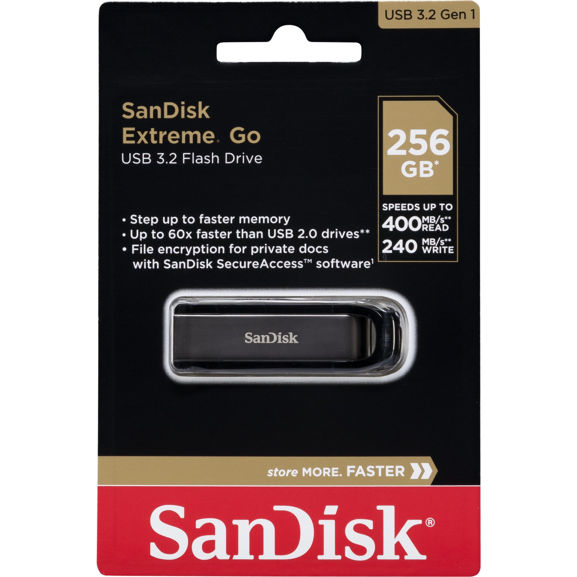 SanDisk Cruzer Extreme GO  256GB USB 3.2         SDCZ810-256
