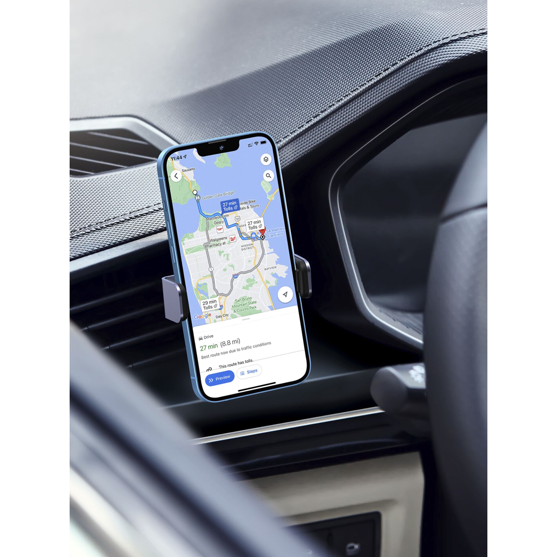 UGREEN Air Vent Car Mount Phone Holder nero