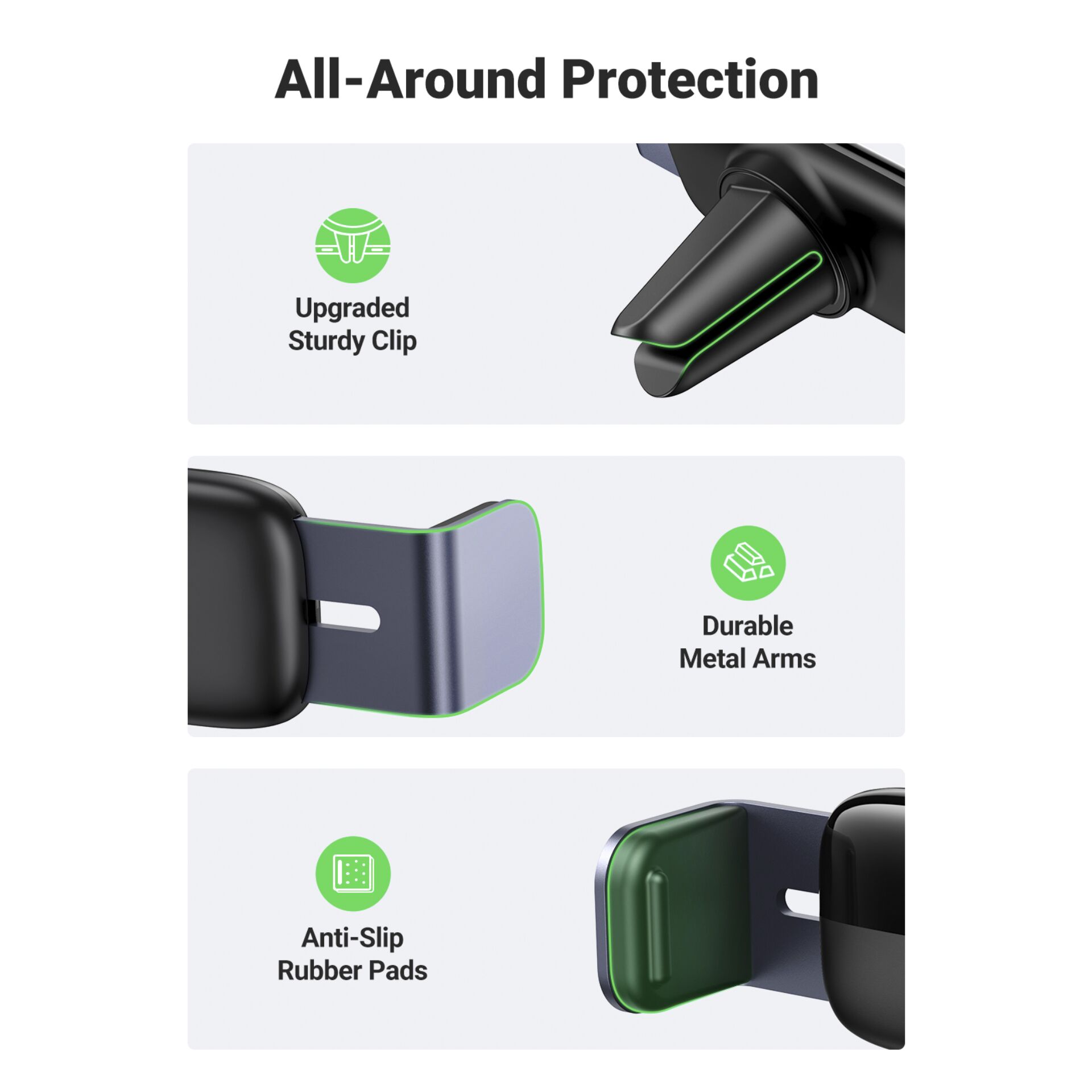 UGREEN Air Vent Car Mount Phone Holder nero