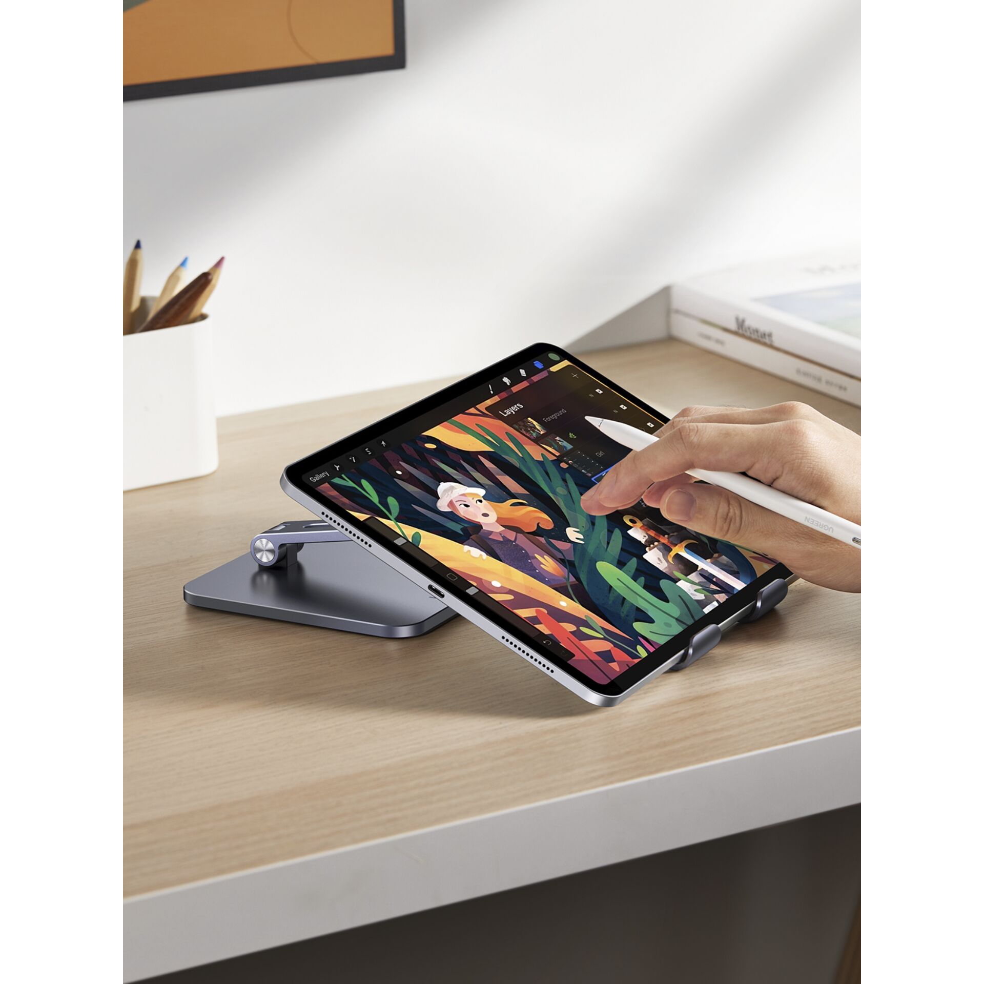 UGREEN Foldable Multi-Angle Pad Stand grigio