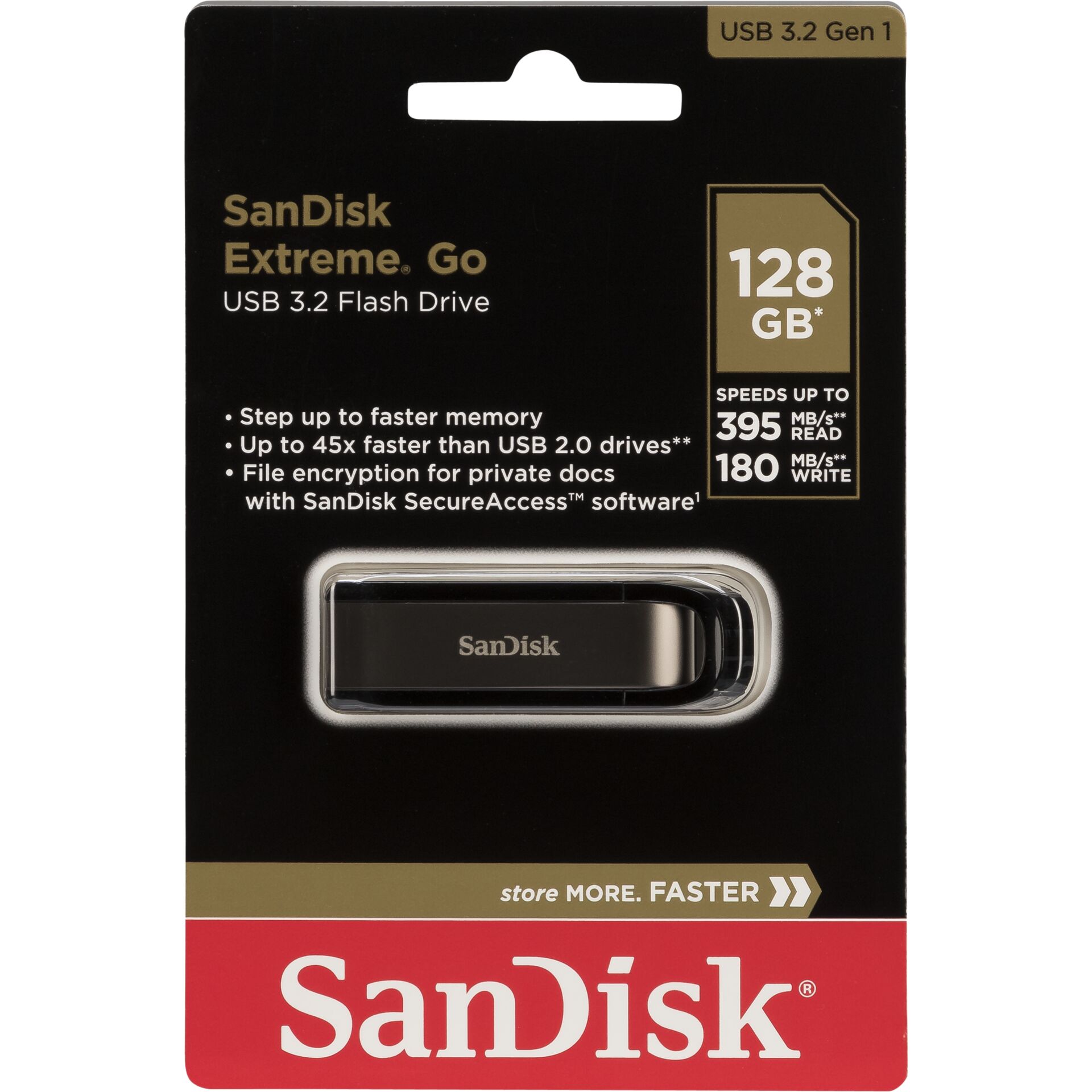 SanDisk Cruzer Extreme Go  128GB USB 3.2         SDCZ810-128