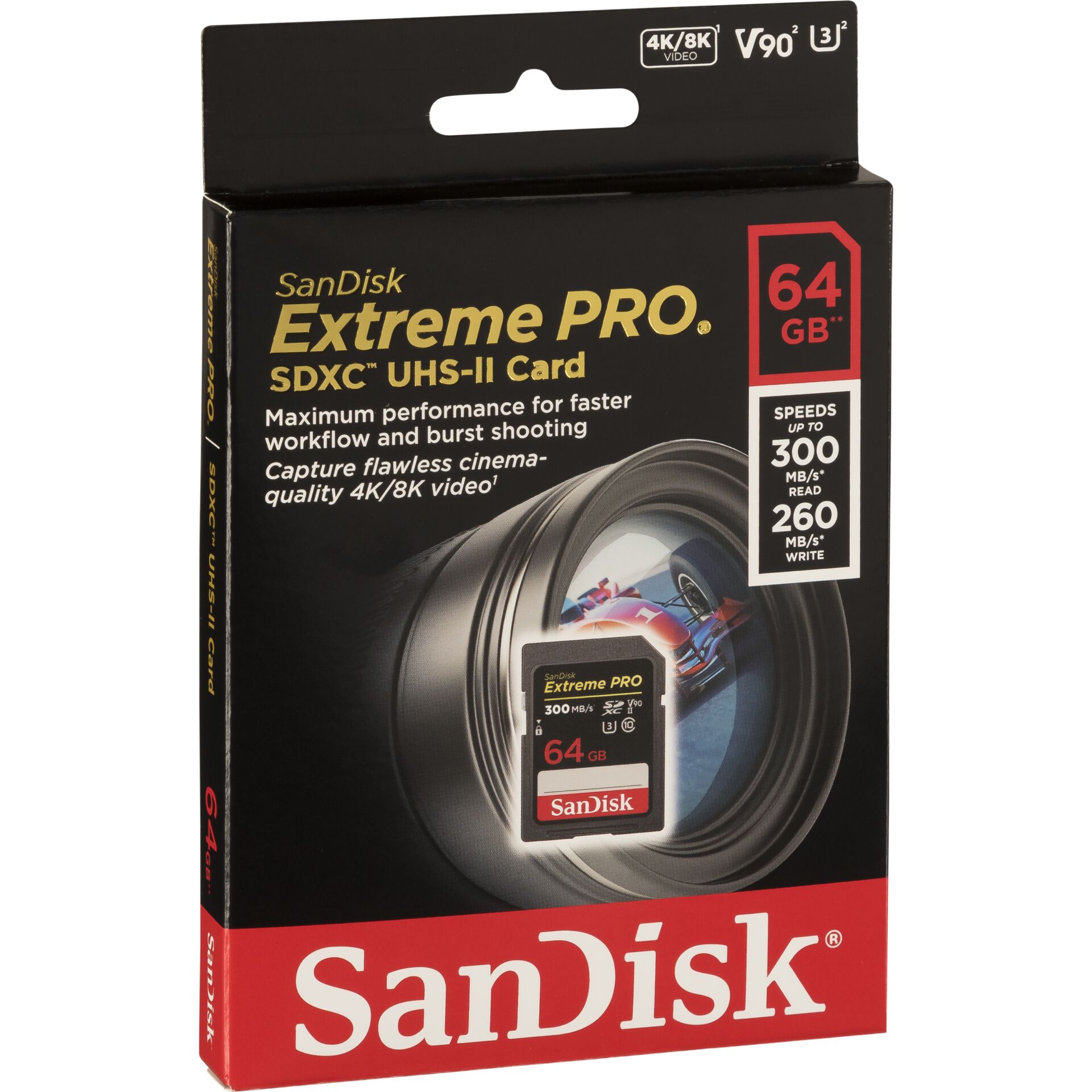 SanDisk ExtremePRO SDXC V90 64GB 300MB UHS-II  SDSDXDK-064G-