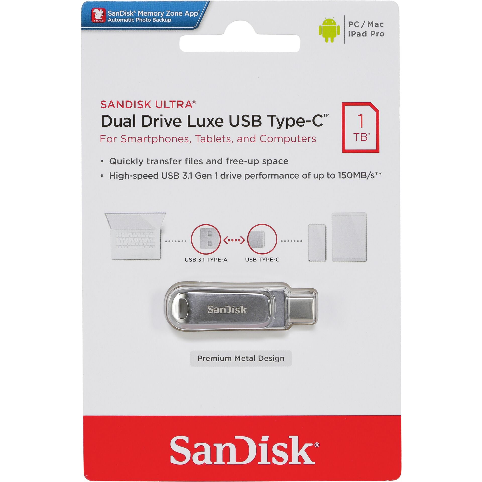SanDisk Ultra Dual Drive Luxe 1TB USB Type-C   SDDDC4-1T00-G