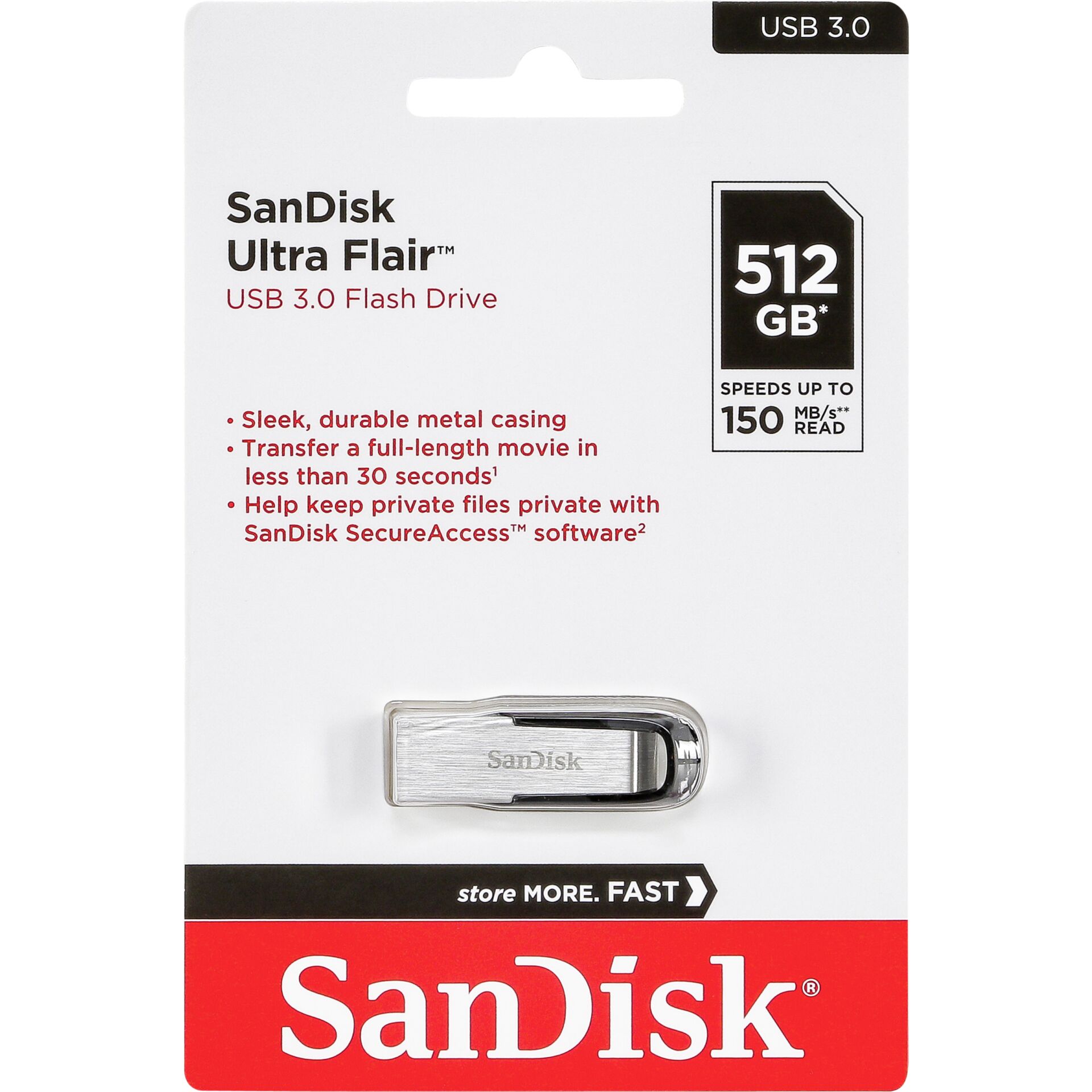 SanDisk Cruzer Ultra Flair 512GB USB 3.0          SDCZ73-512