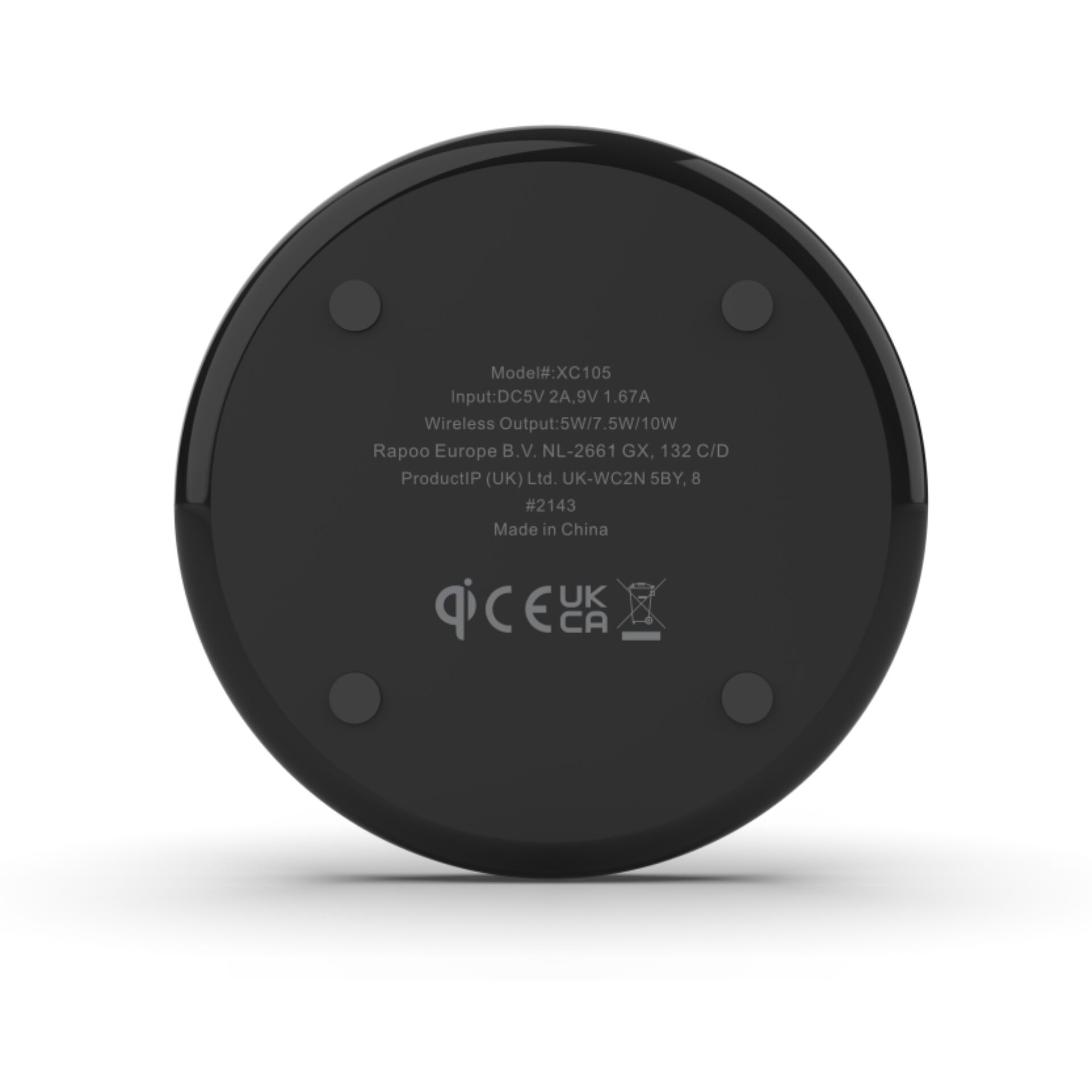 Rapoo XC105 nero caricatore QI Wireless