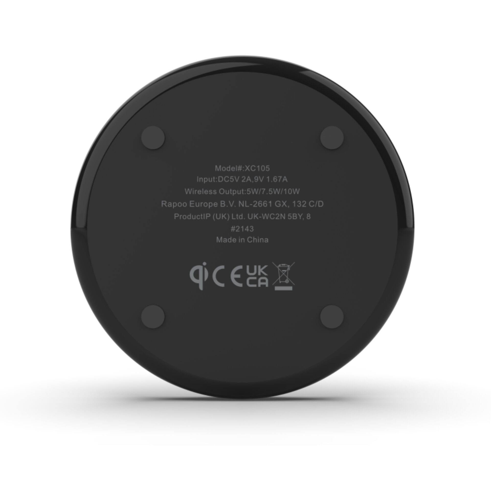 Rapoo XC105 2er-Set, nero caricatore QI Wireless