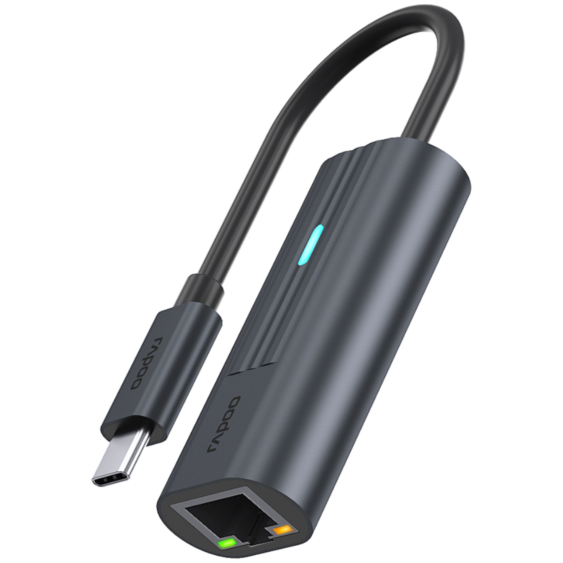 Rapoo USB-C Adapter grey USB-C to  Gigabit LAN