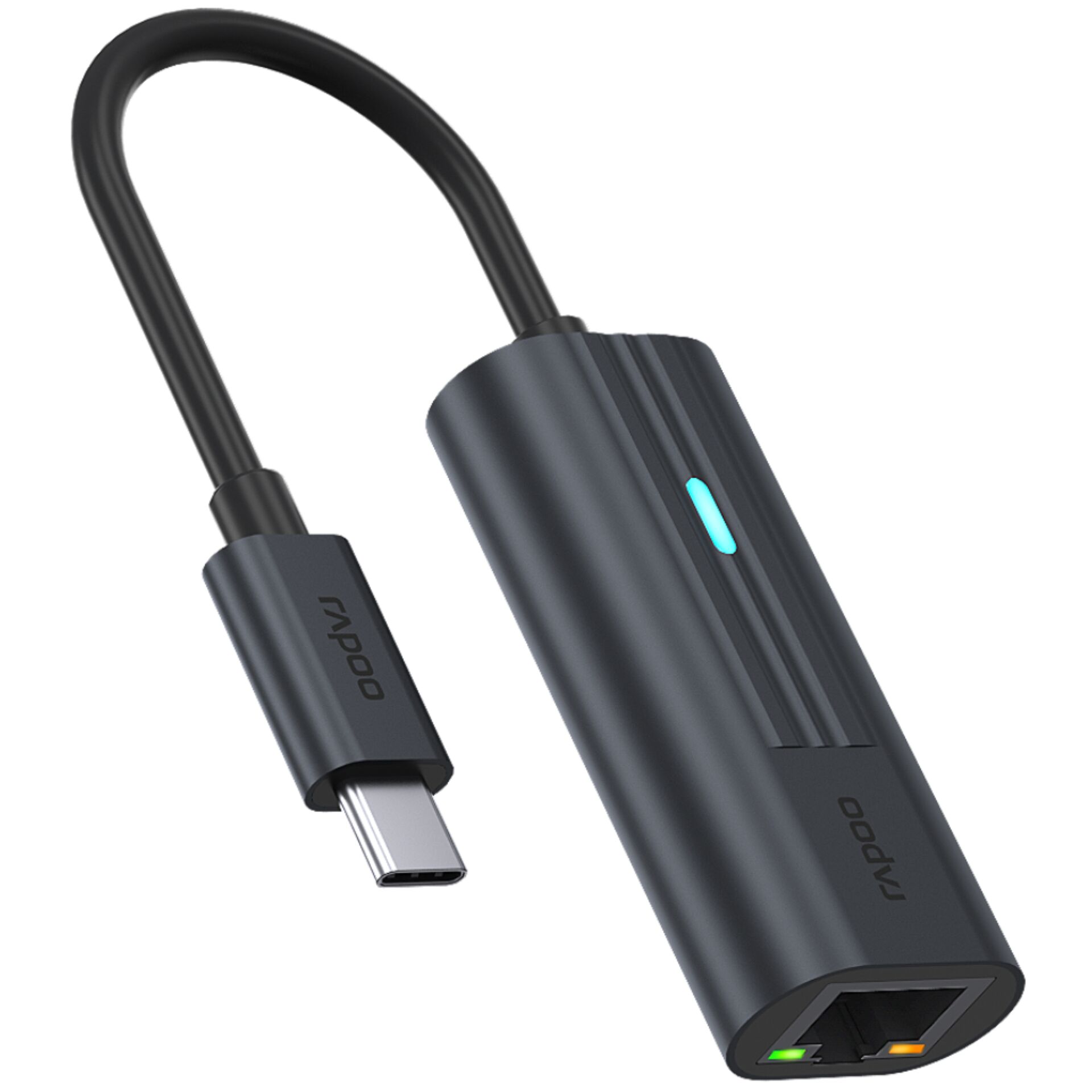 Rapoo USB-C Adapter grey USB-C to  Gigabit LAN
