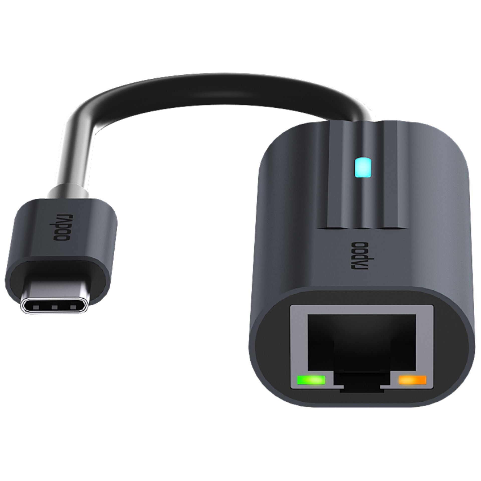 Rapoo USB-C Adapter grey USB-C to  Gigabit LAN