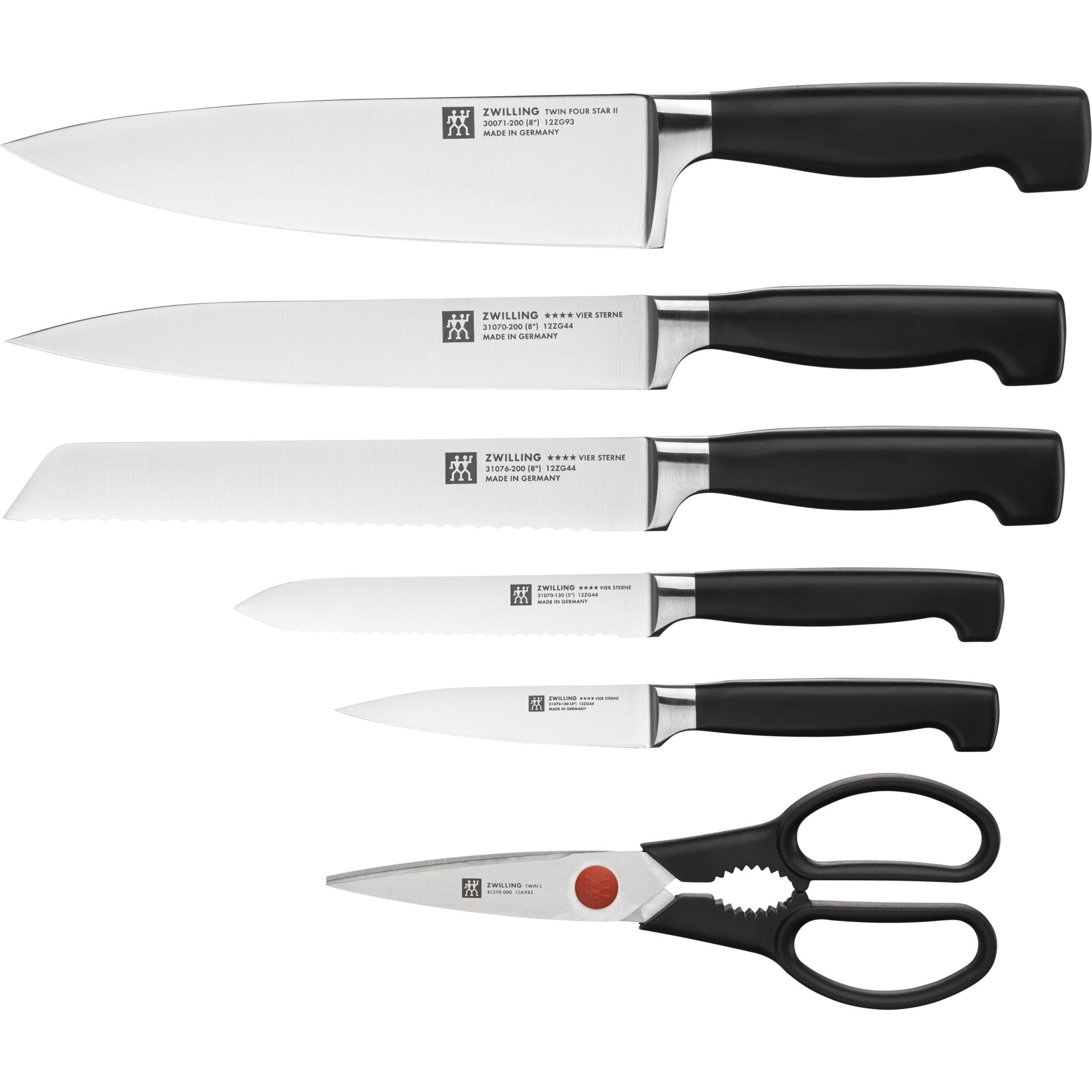 Zwilling Vier Sterne ceppo portacoltelli 7 pz. nero 2