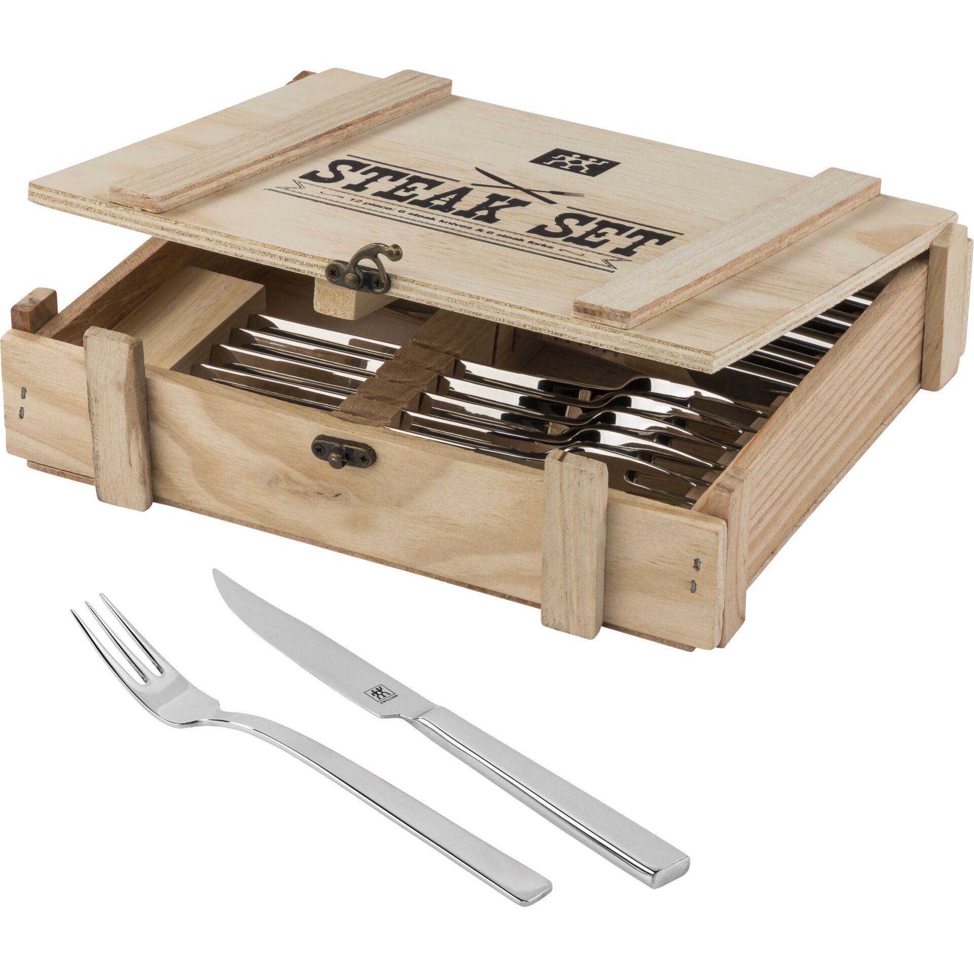 Zwilling Steak Cutlery Set 12 pcs. in woodbox