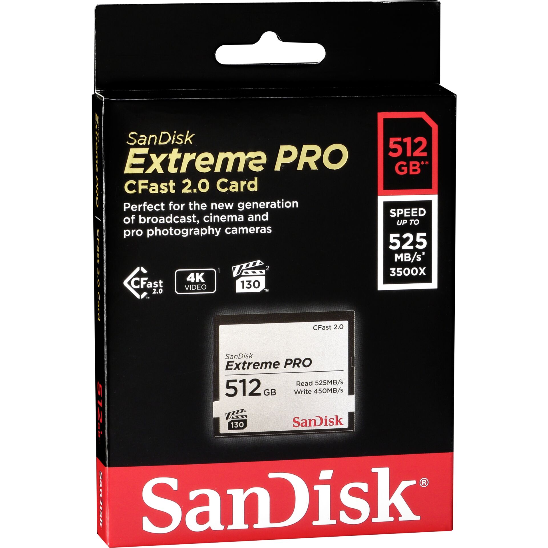 SanDisk CFAST 2.0 VPG130   512GB Extreme Pro     SDCFSP-512G