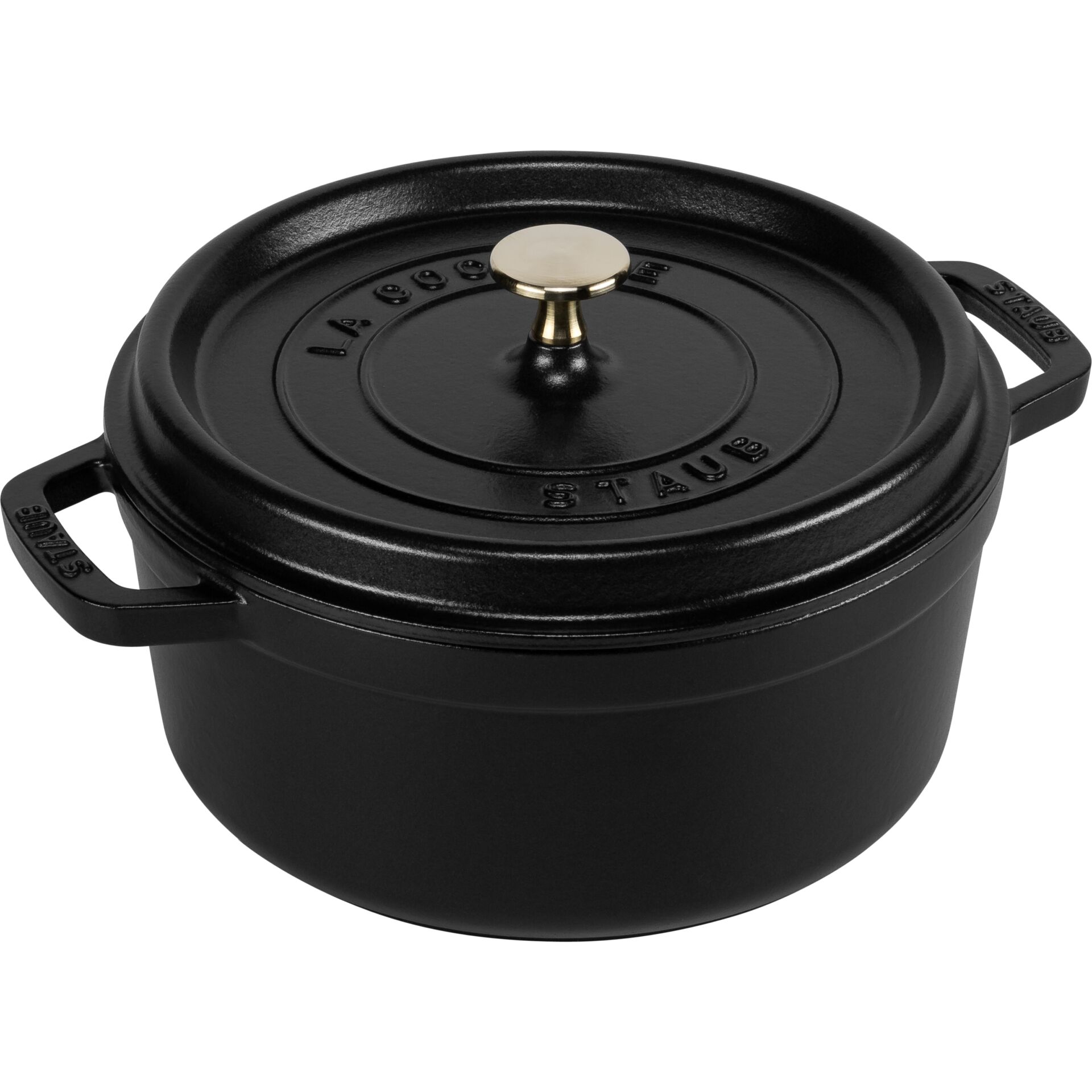 Staub La Cocotte 20cm rund, nero, ghisa