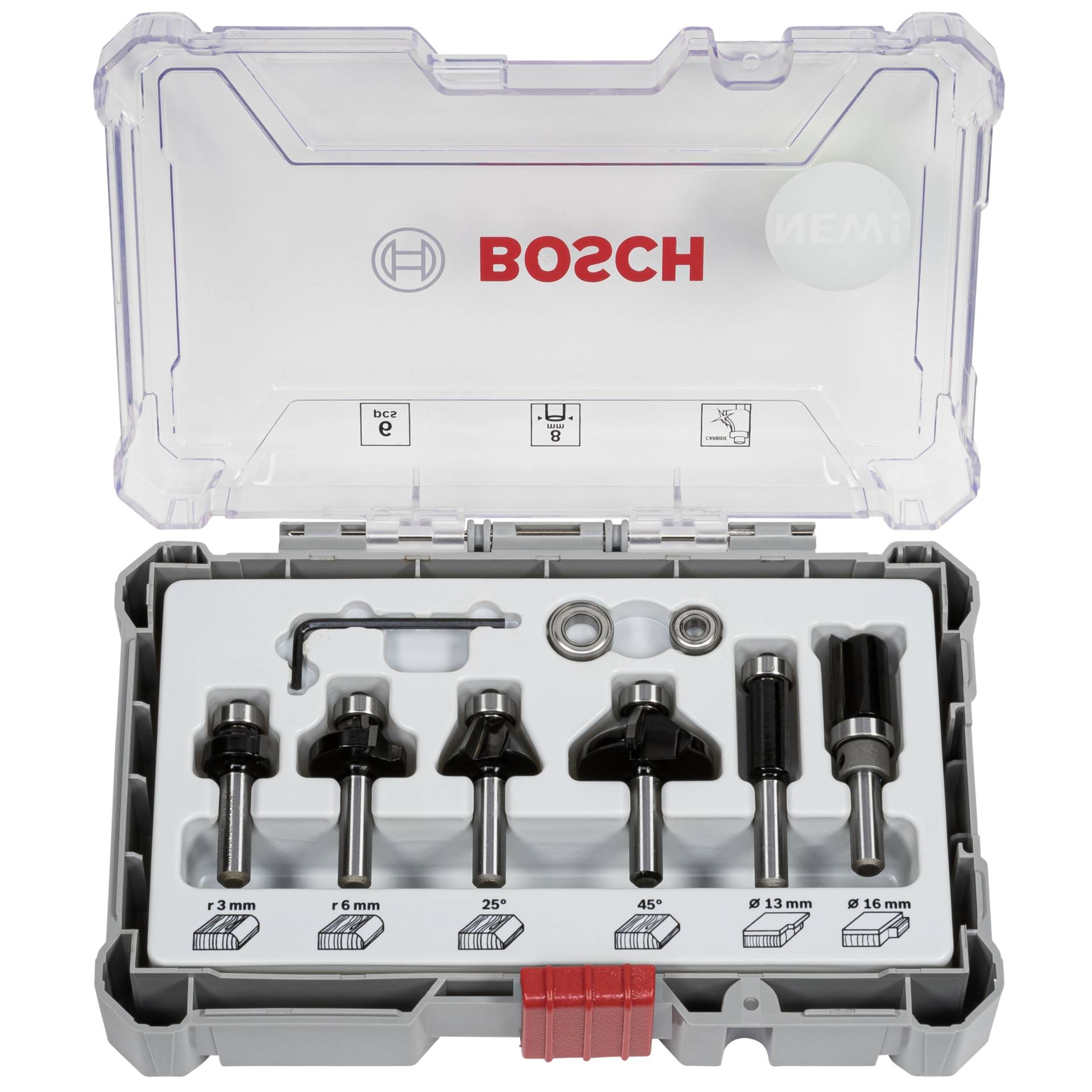 Bosch set frese Trim&Edging 6 pezzi