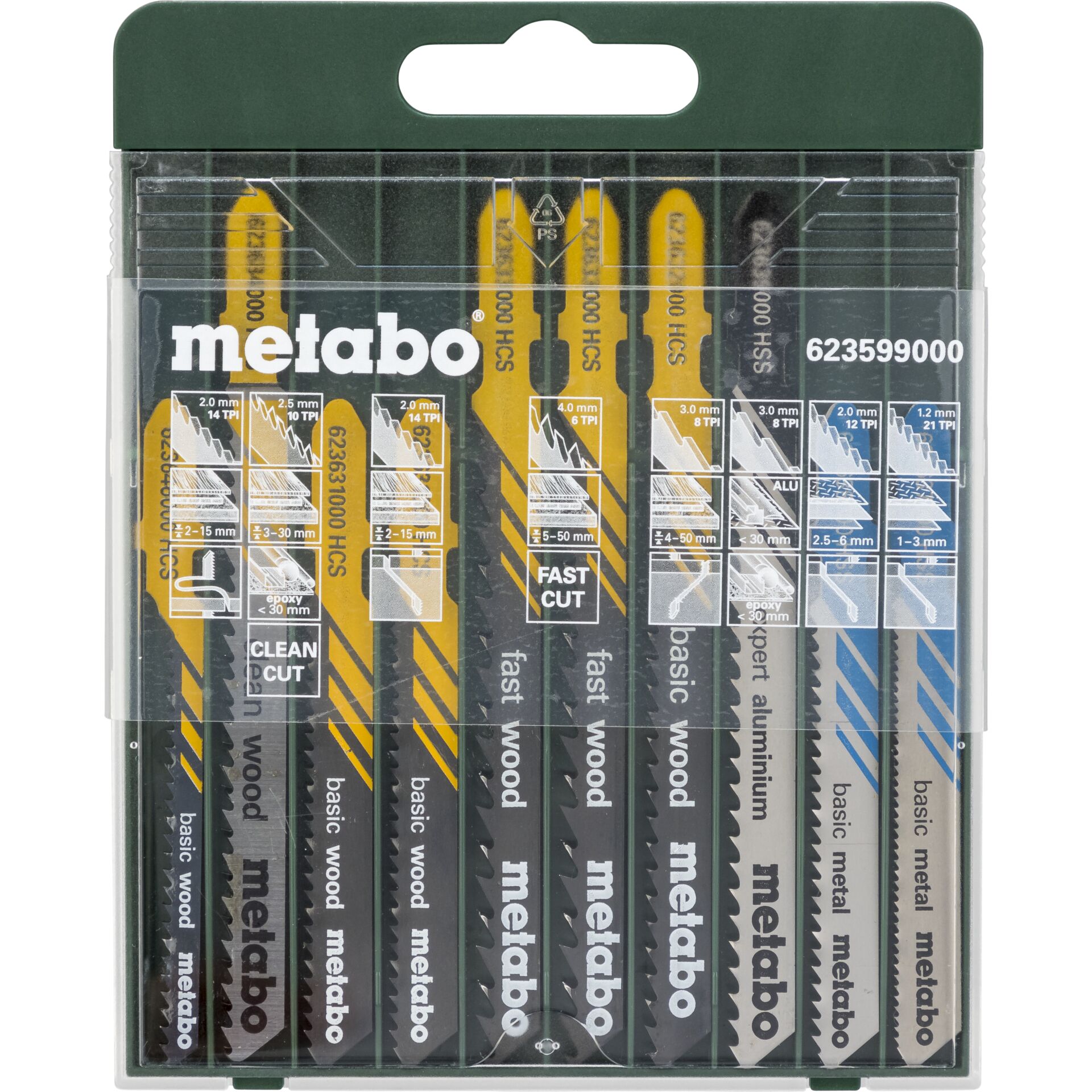 Metabo Jigsaw Blade Assortment 10-piece