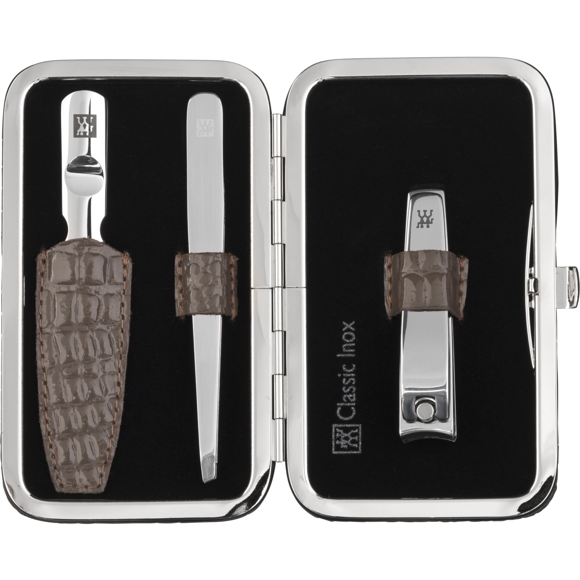 Zwilling CLASSIC INOX coccodr. custodia, marrone, 3 pz.