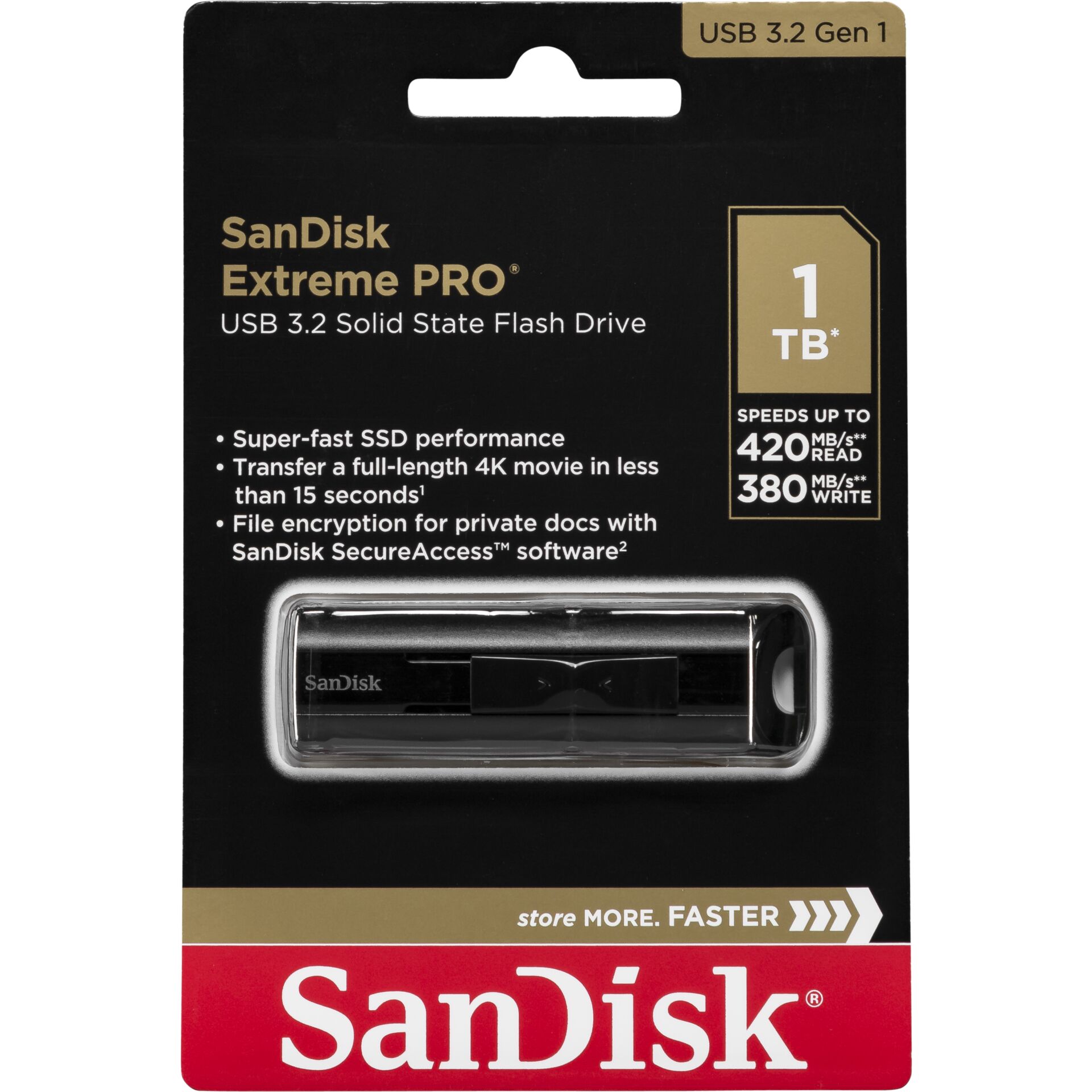 SanDisk Cruzer Extreme PRO   1TB USB 3.2         SDCZ880-1T0