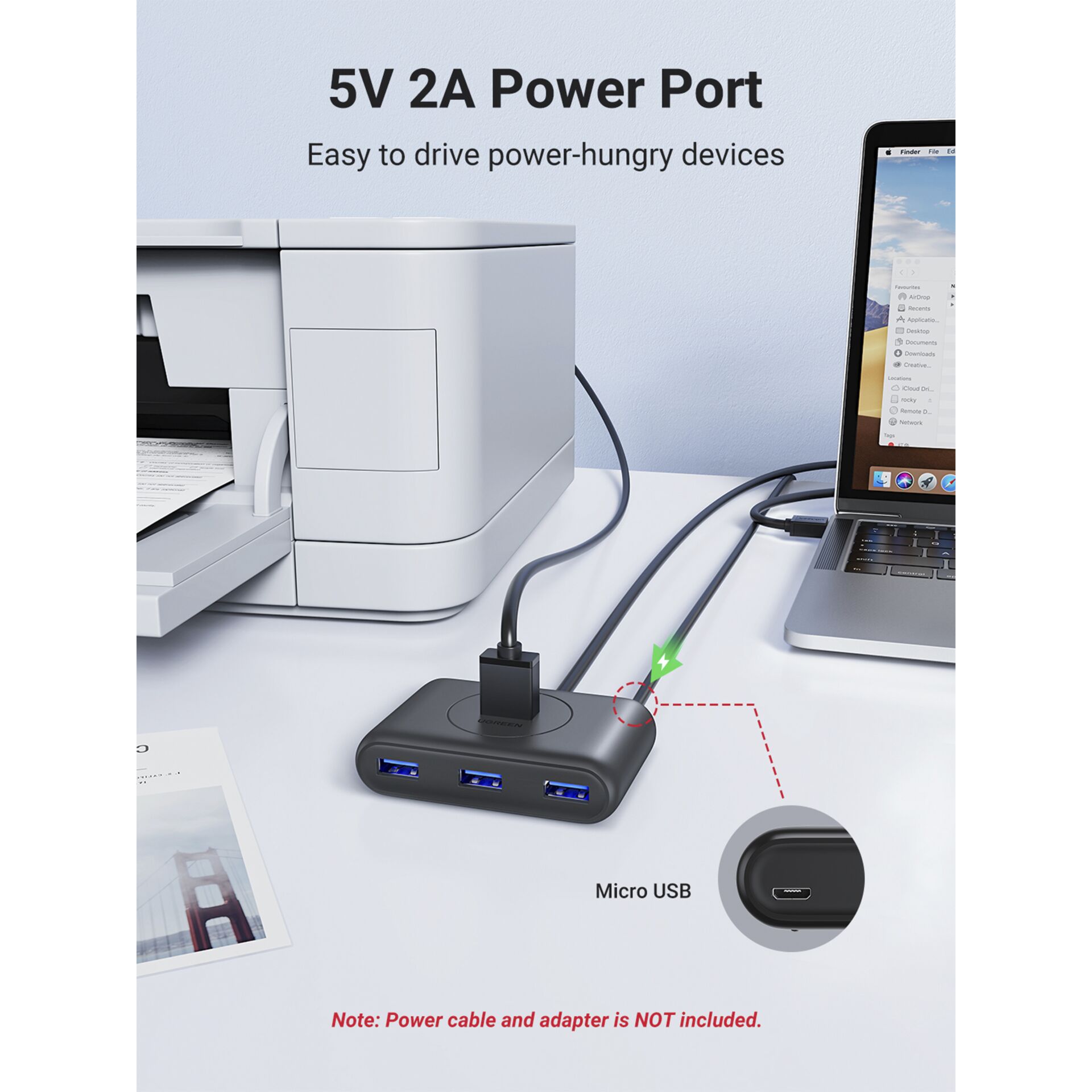UGREEN 4-in-1 USB-A Hub 0,5 m