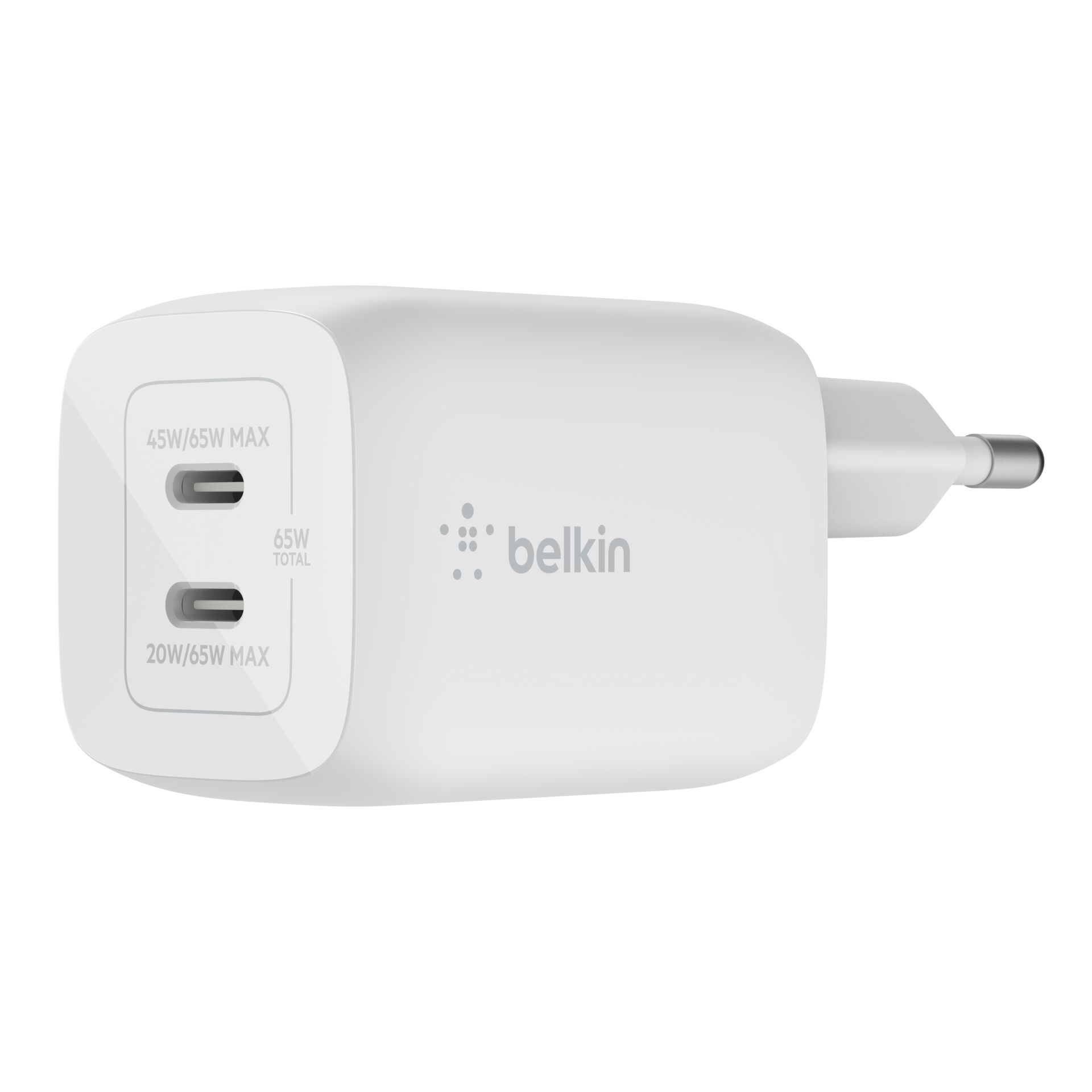 Belkin Dual Netzladegerät 65W PD USB-C + 2m Kabel WCH013vf2M